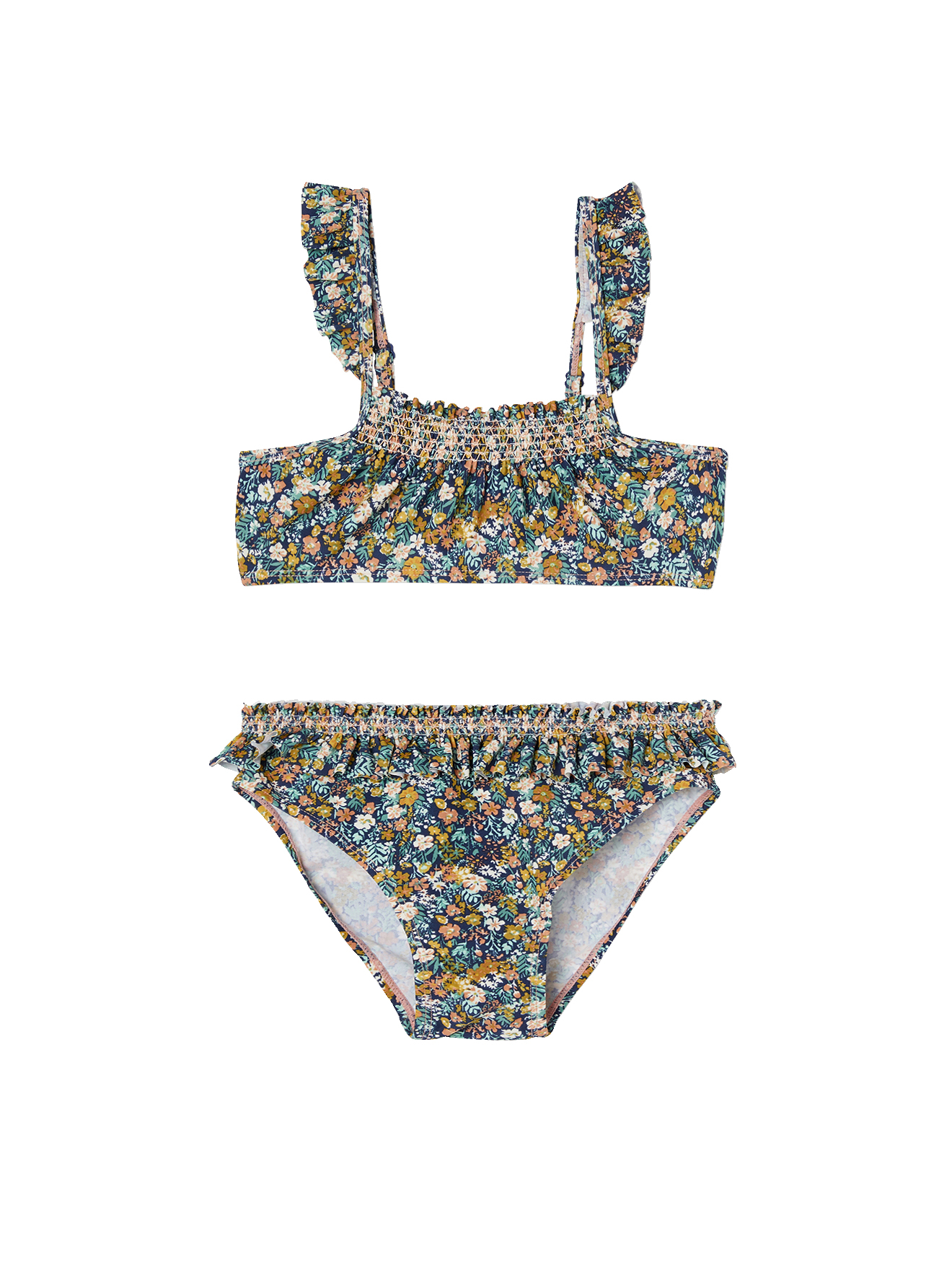Maillot de bain 2 pièces fleuri, VERTBAUDET