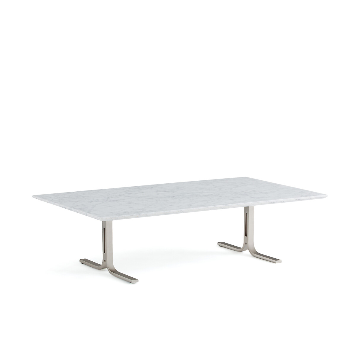 Belno Marble and Metal Rectangular Coffee Table