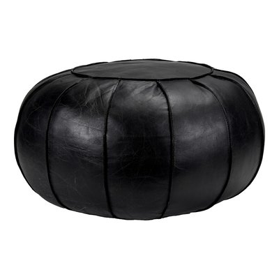 Leather Round Pouffe SO'HOME