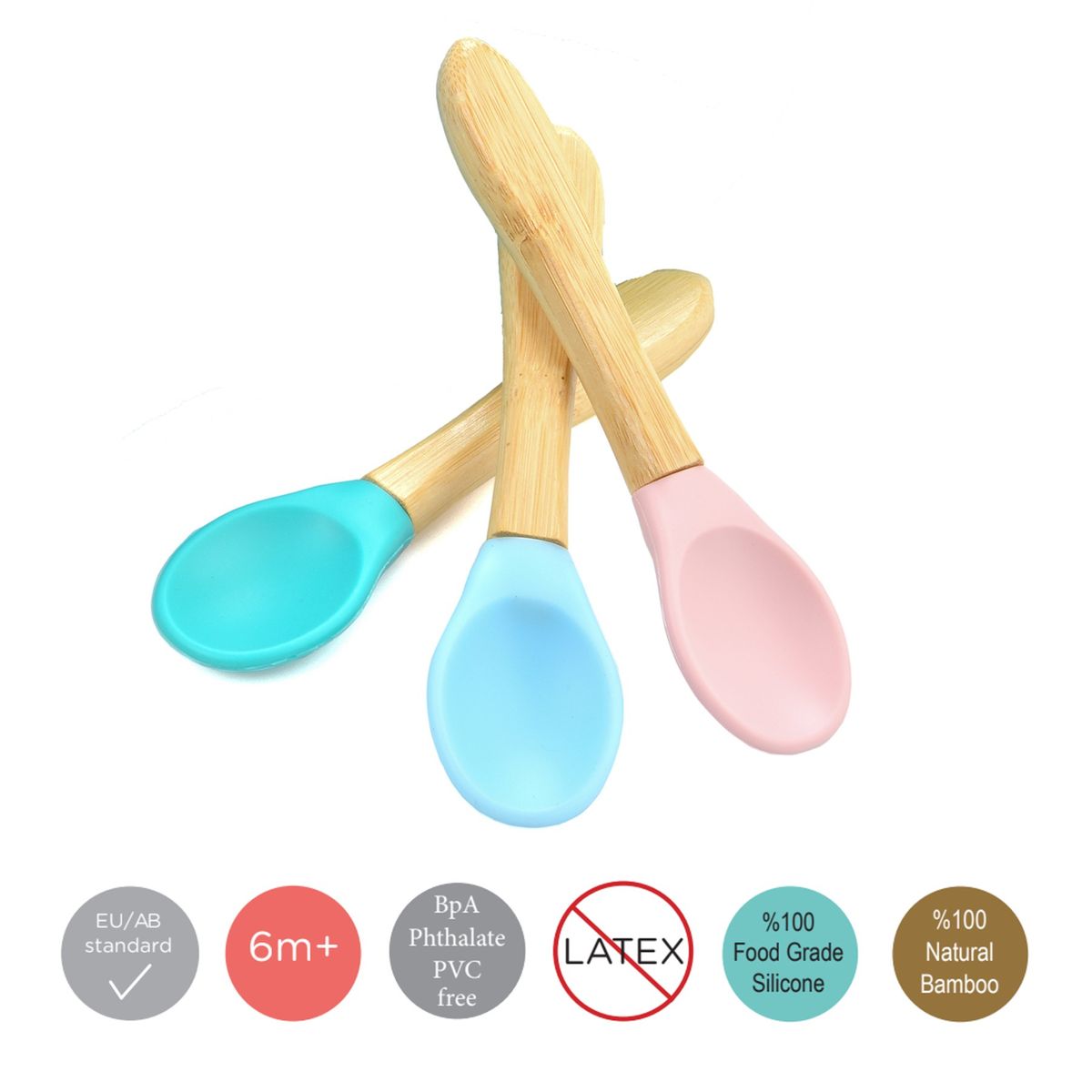 Cuilleres Bebe Saines En Bambou Silicone Sevira Kids La Redoute Cuilleres Bebe Saines En Bambou Silicone Sevira Kids La Redoute