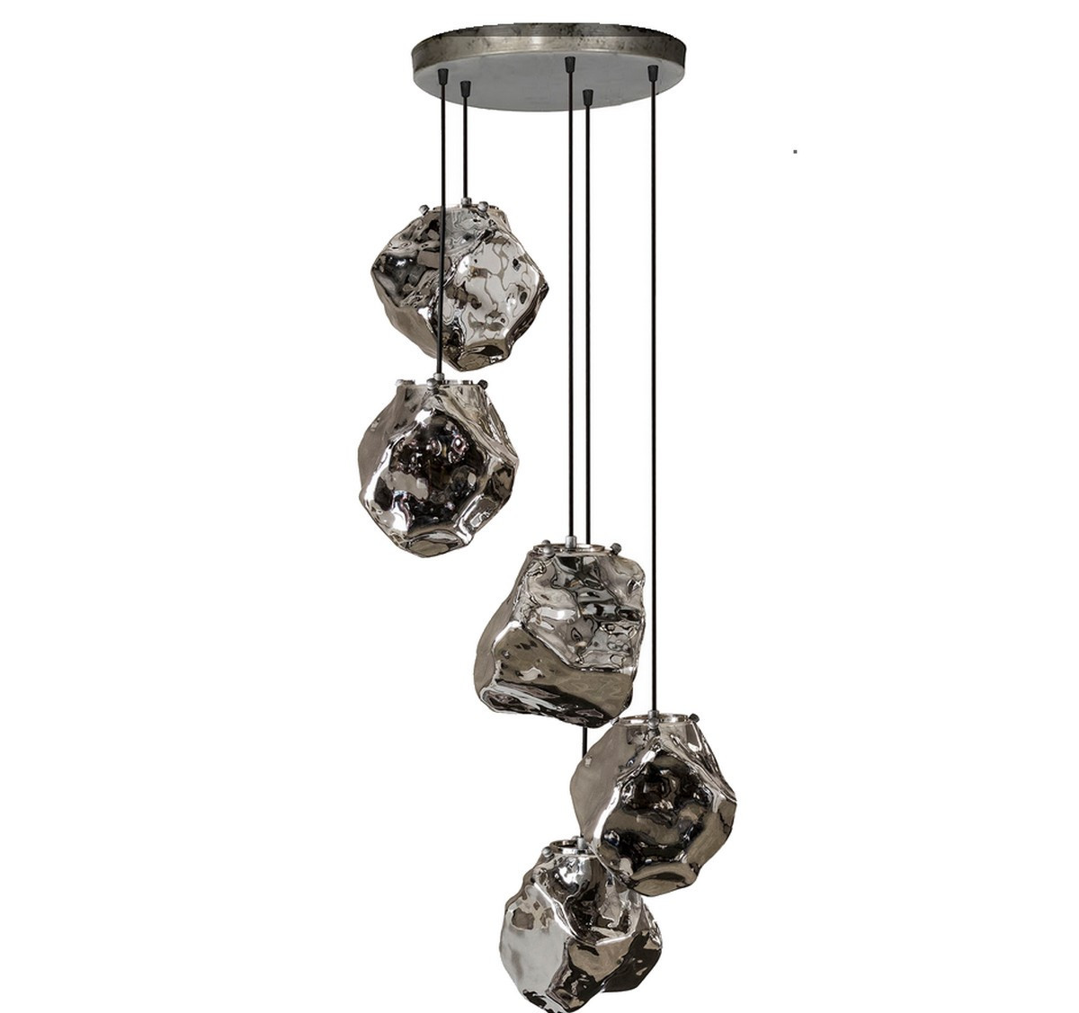 Lustre vertical en verre soufflé - ROCKY FIVE, MATHI DESIGN