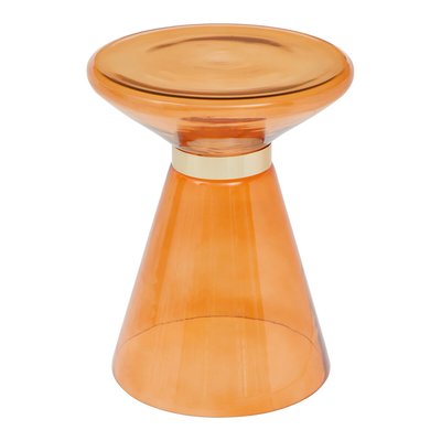 Sculptural Glass Round Cocktail Side Table SO'HOME