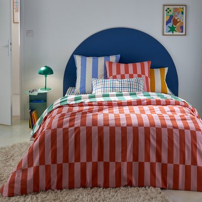 Tabaka Red 50% Recycled Cotton Duvet Cover LA REDOUTE INTERIEURS