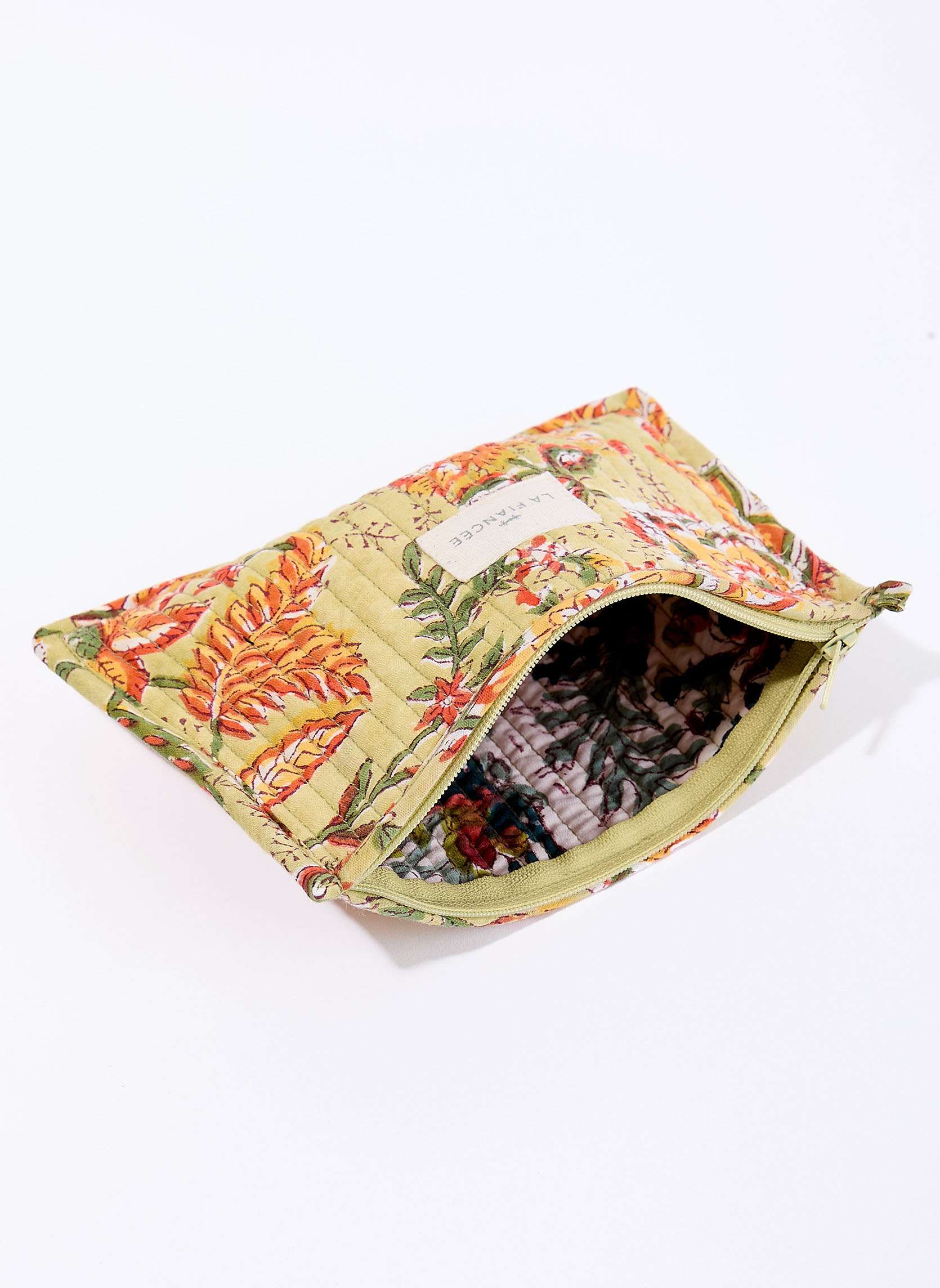 Petite pochette matelassée imprimée coton LISETTE, LA FIANCÉE