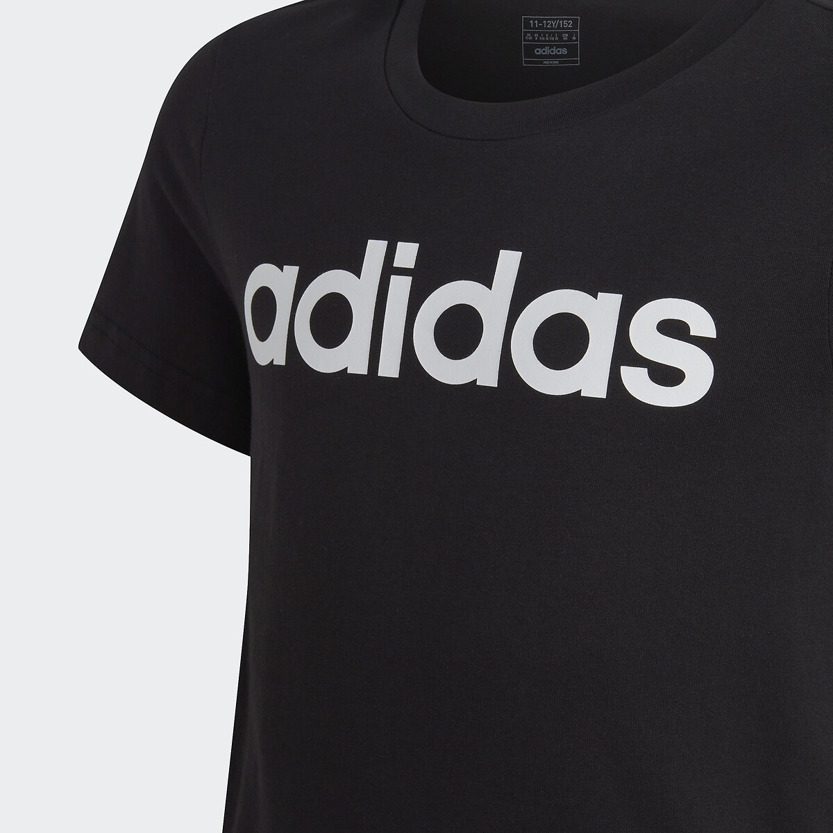 Cotton short sleeve t shirt black Adidas Sportswear La Redoute