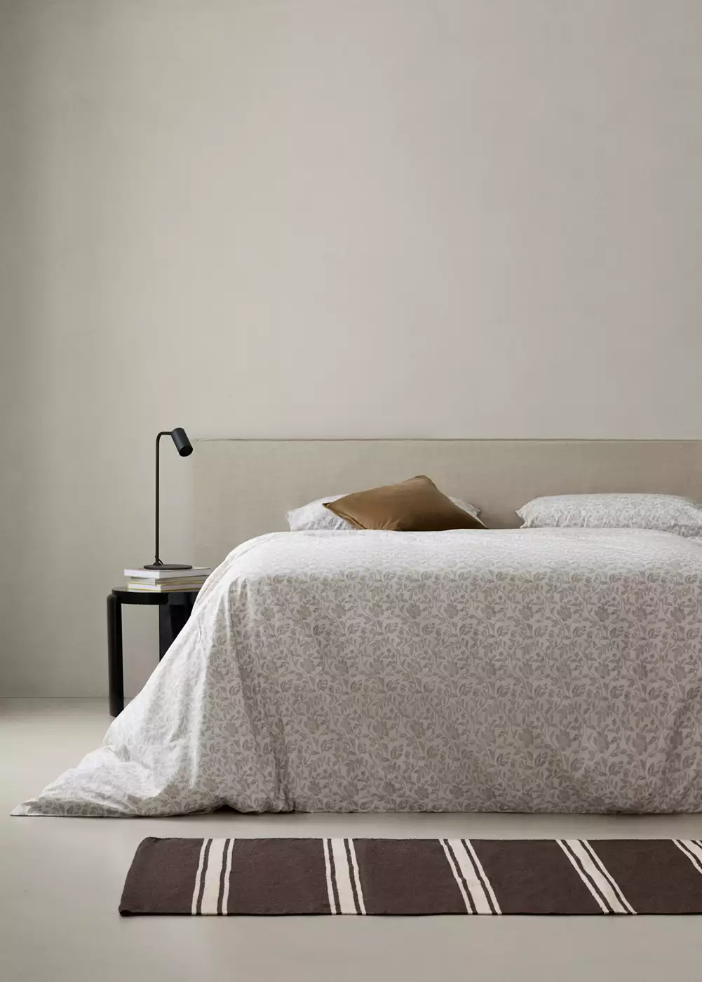 Housse de couette percale de coton imprimé fleuri lit 90 cm, MANGO HOME