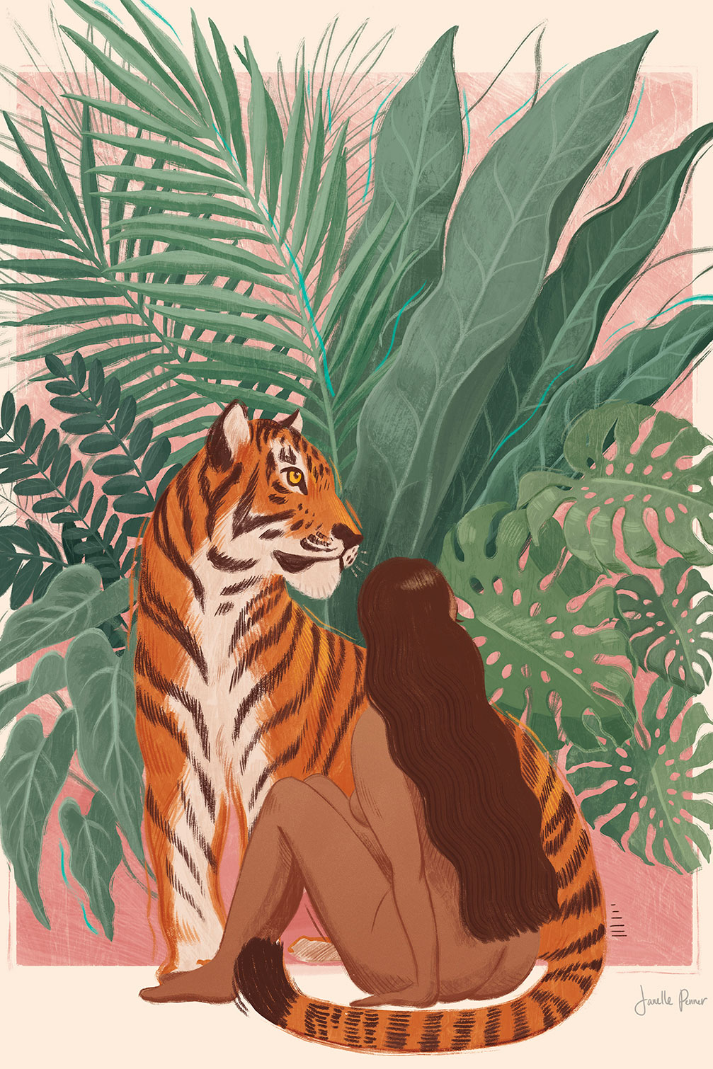 Tableau jungle woman, HEXOA