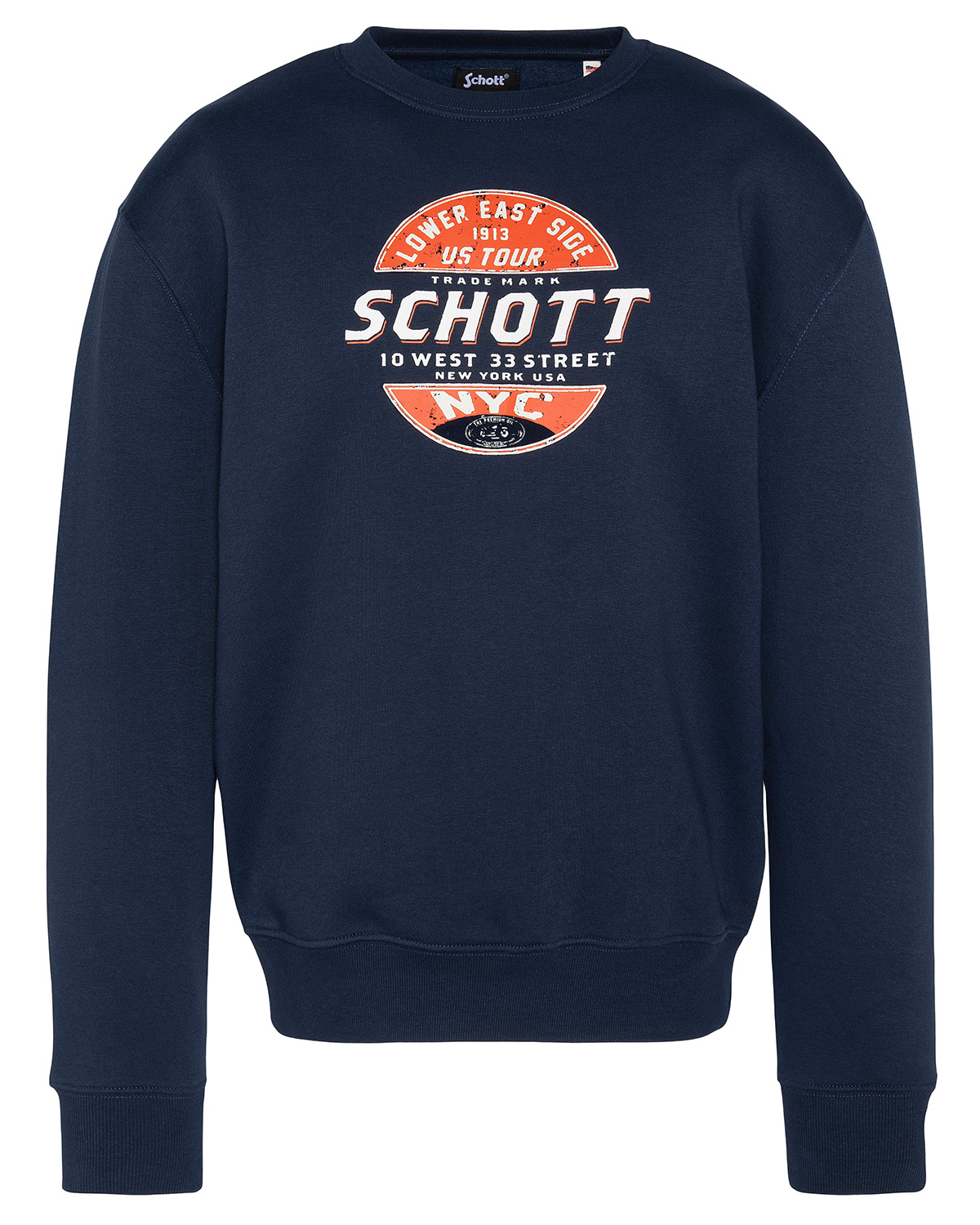 Sweatshirt col rond, SCHOTT