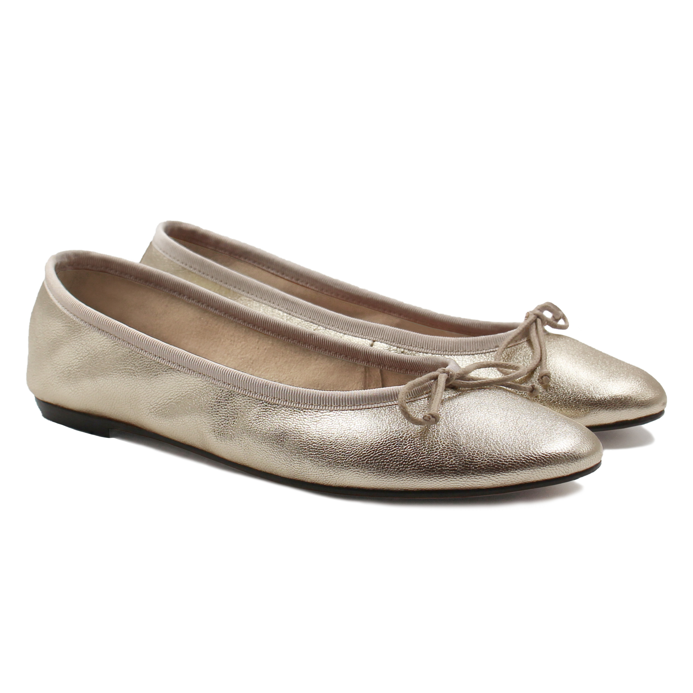 Ballerines classiques cuir métallisé, JULES & JENN
