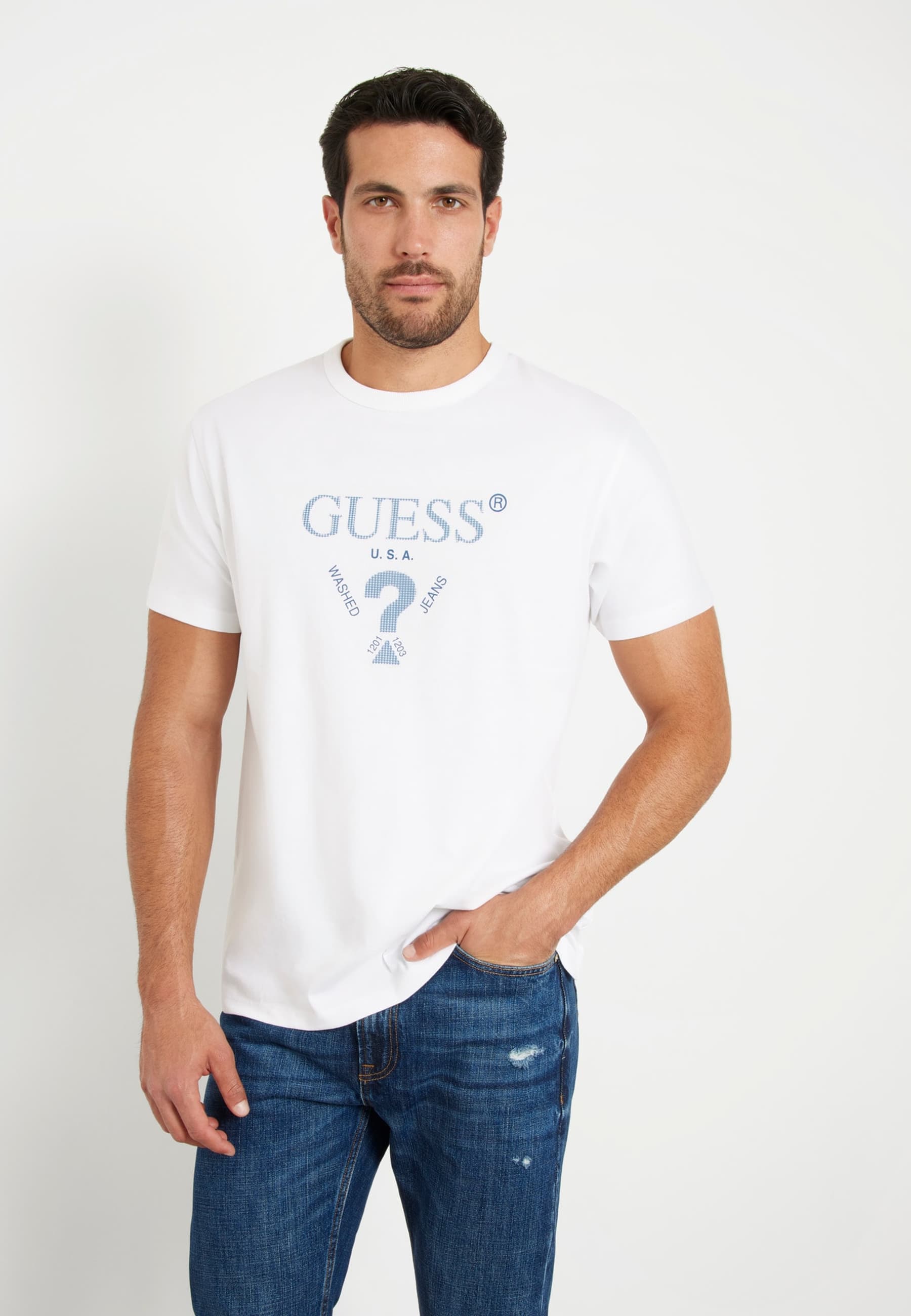 T-Shirt Logo Triangulaire, GUESS