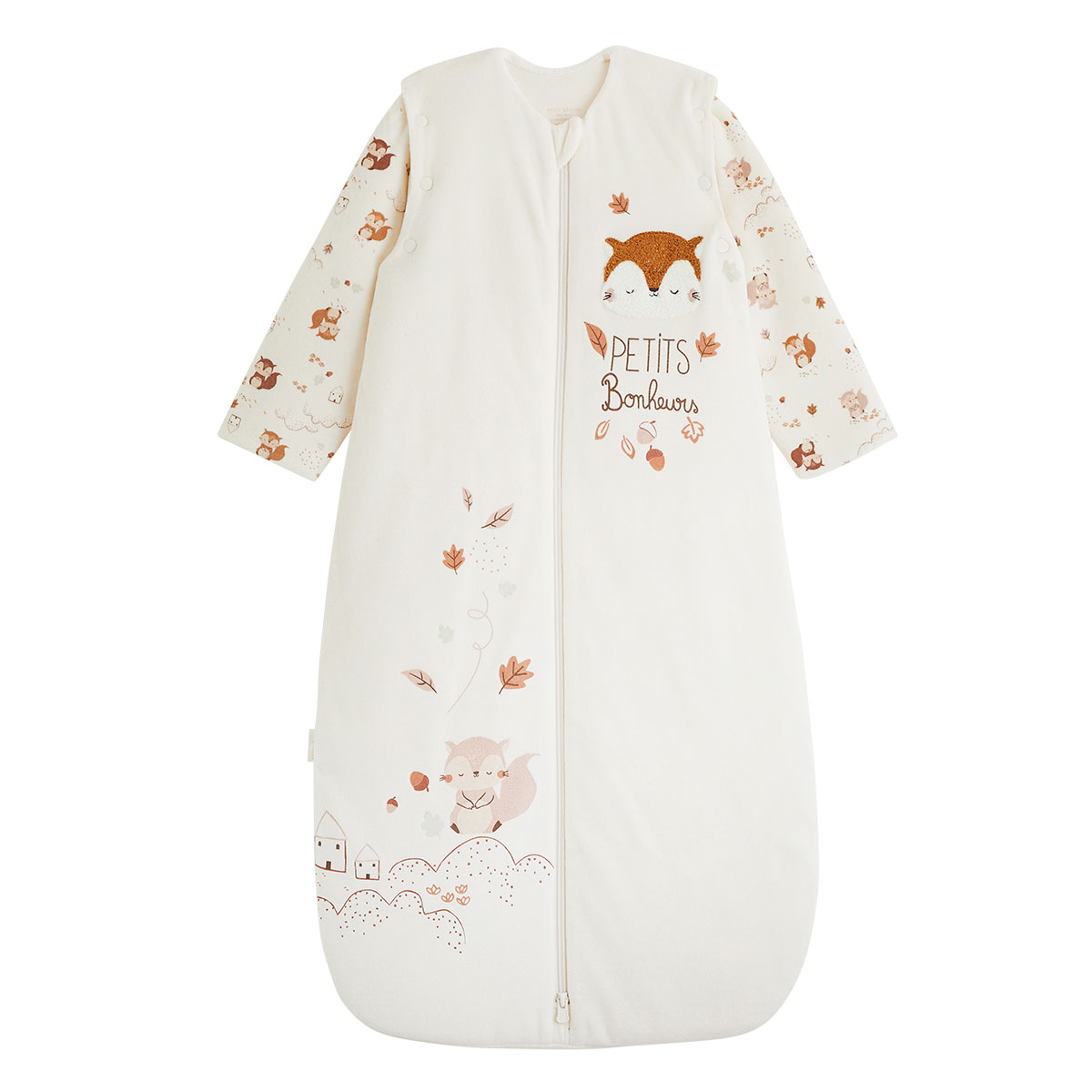 Gigoteuse TOG2 en velours avec manches amovibles Caramel, PETIT BEGUIN