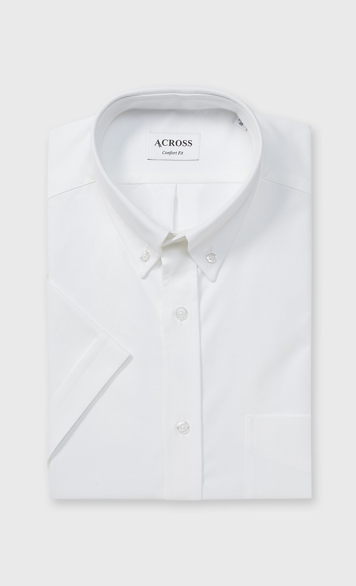 Chemise Confort fit manches courtes Oxford Authentic, ACROSS