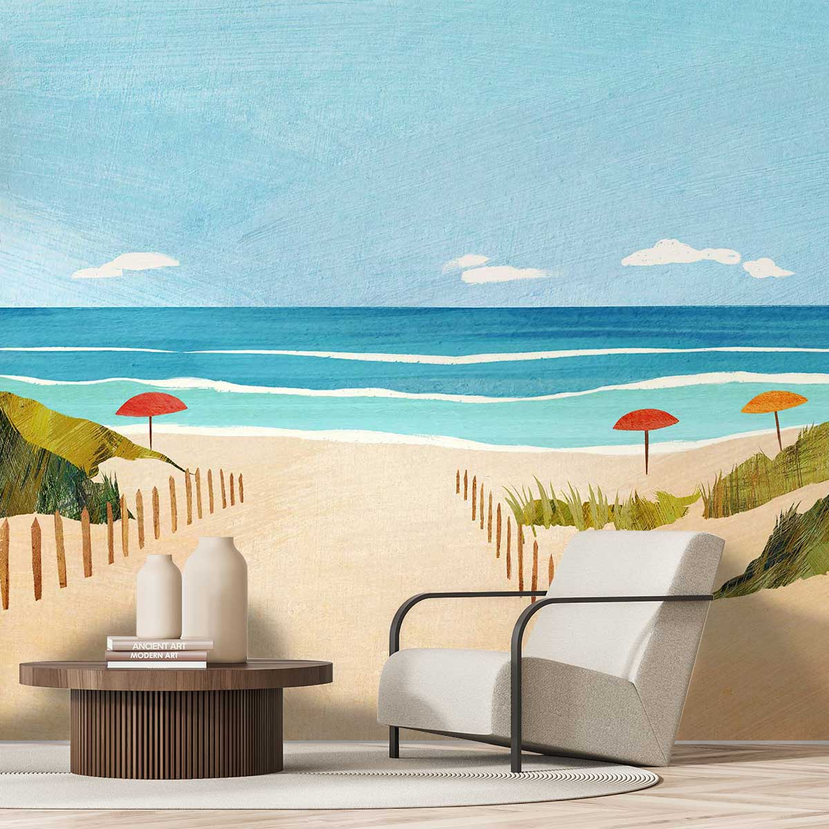 Papier peint vers la plage, HEXOA