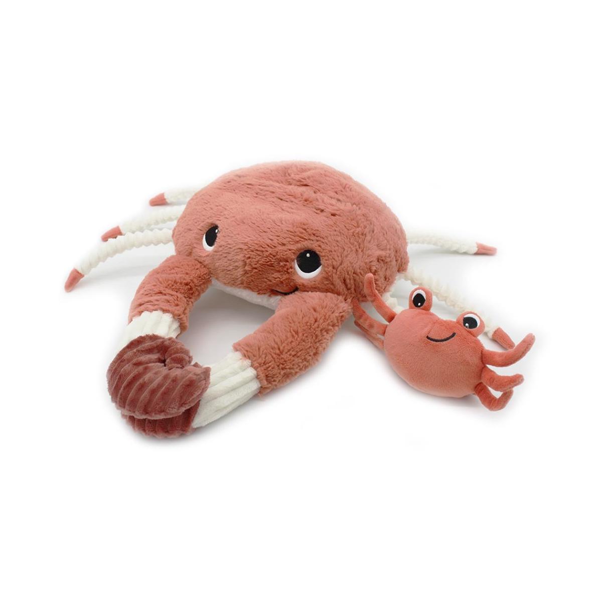 Peluche Cassecou le crabe et son bébé, LES DEGLINGOS