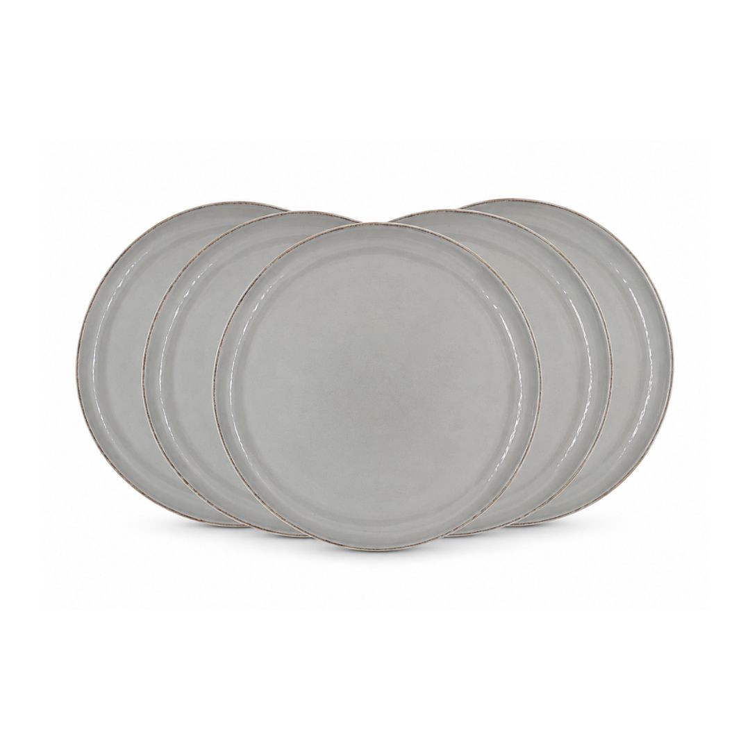 Lot de 6 grandes assiettes, GALET, ARTIME