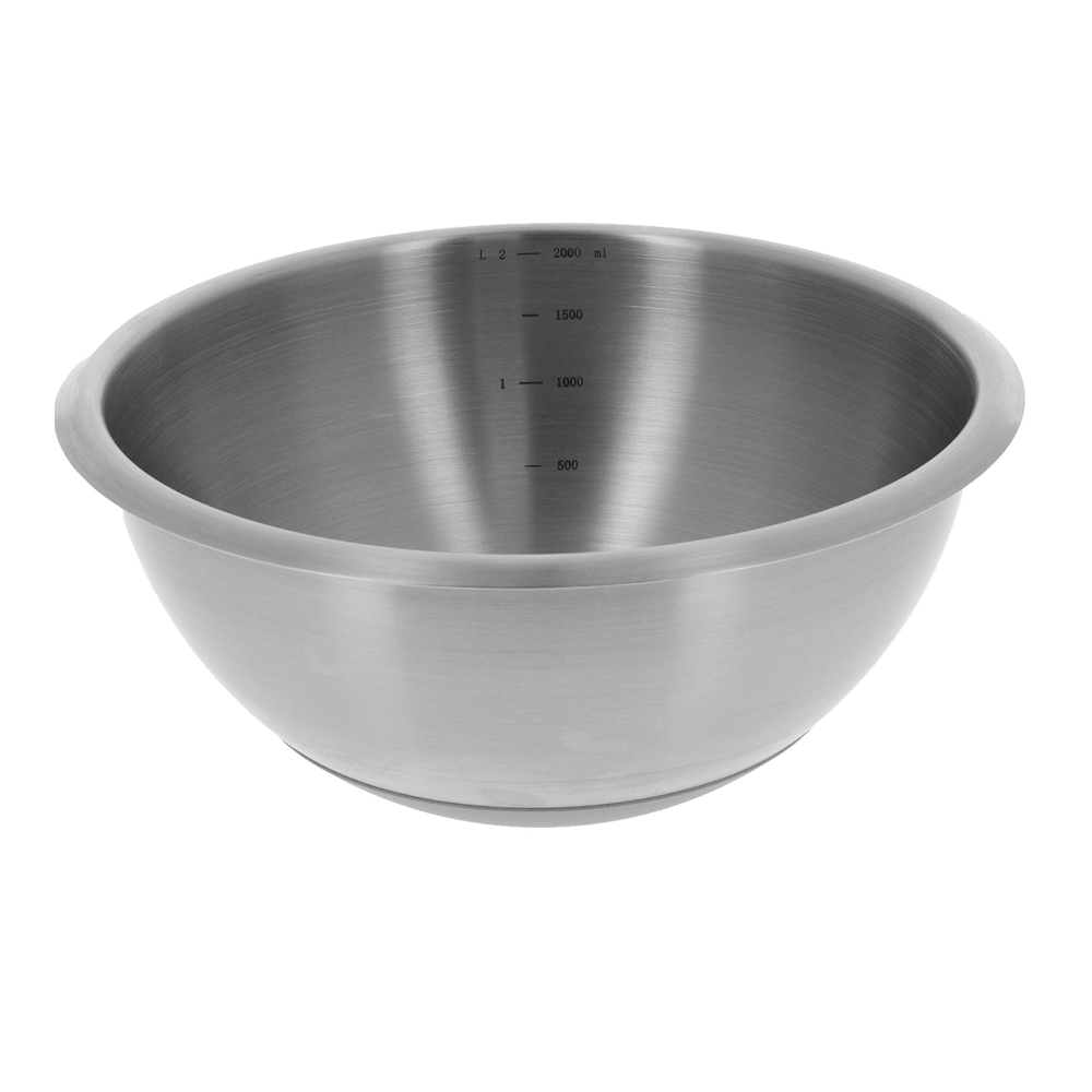 Cul de poule inox 20 cm fond en silicone, DE BUYER