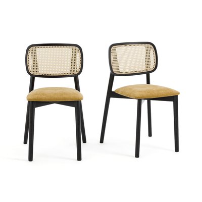 Комплект из 2 стульев из бука и плетения, Rivio LA REDOUTE INTERIEURS