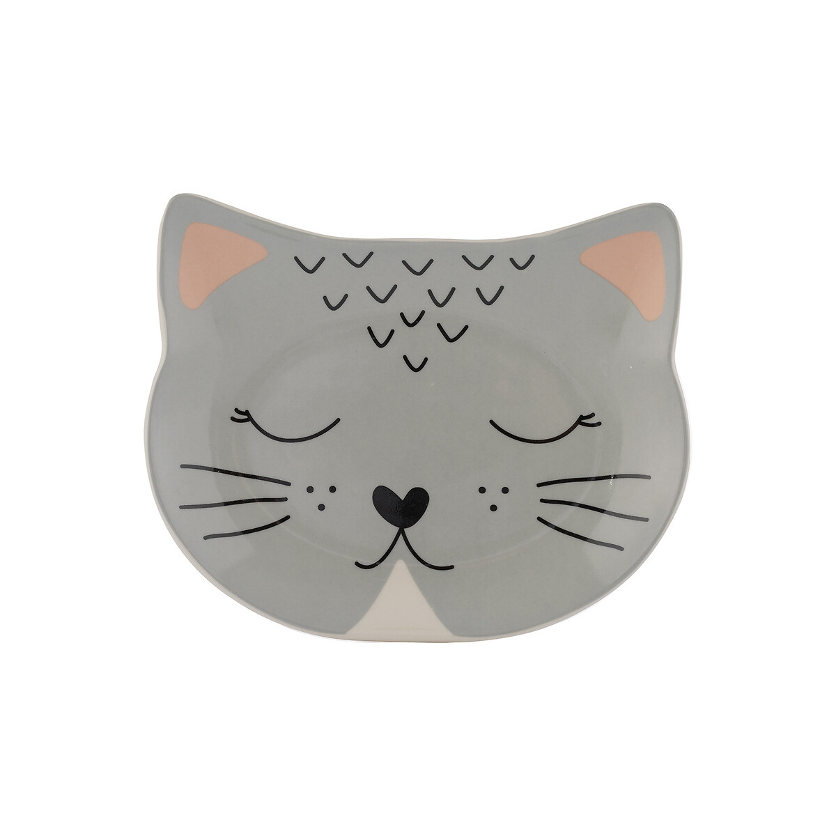 grey cat bowl