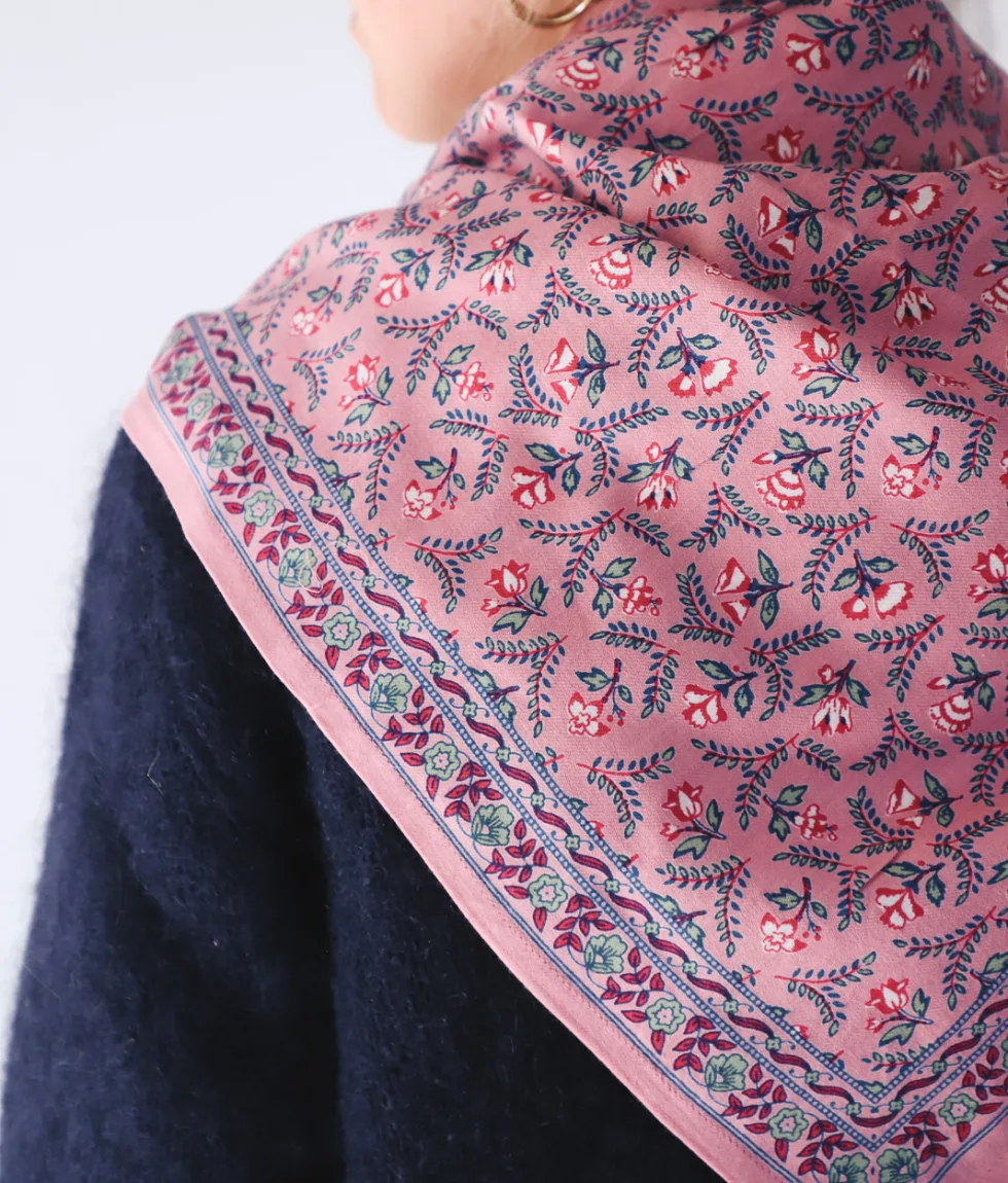 Foulard adulte Toile de Jouy depuis 1760 - Flora, BINDI ATELIER