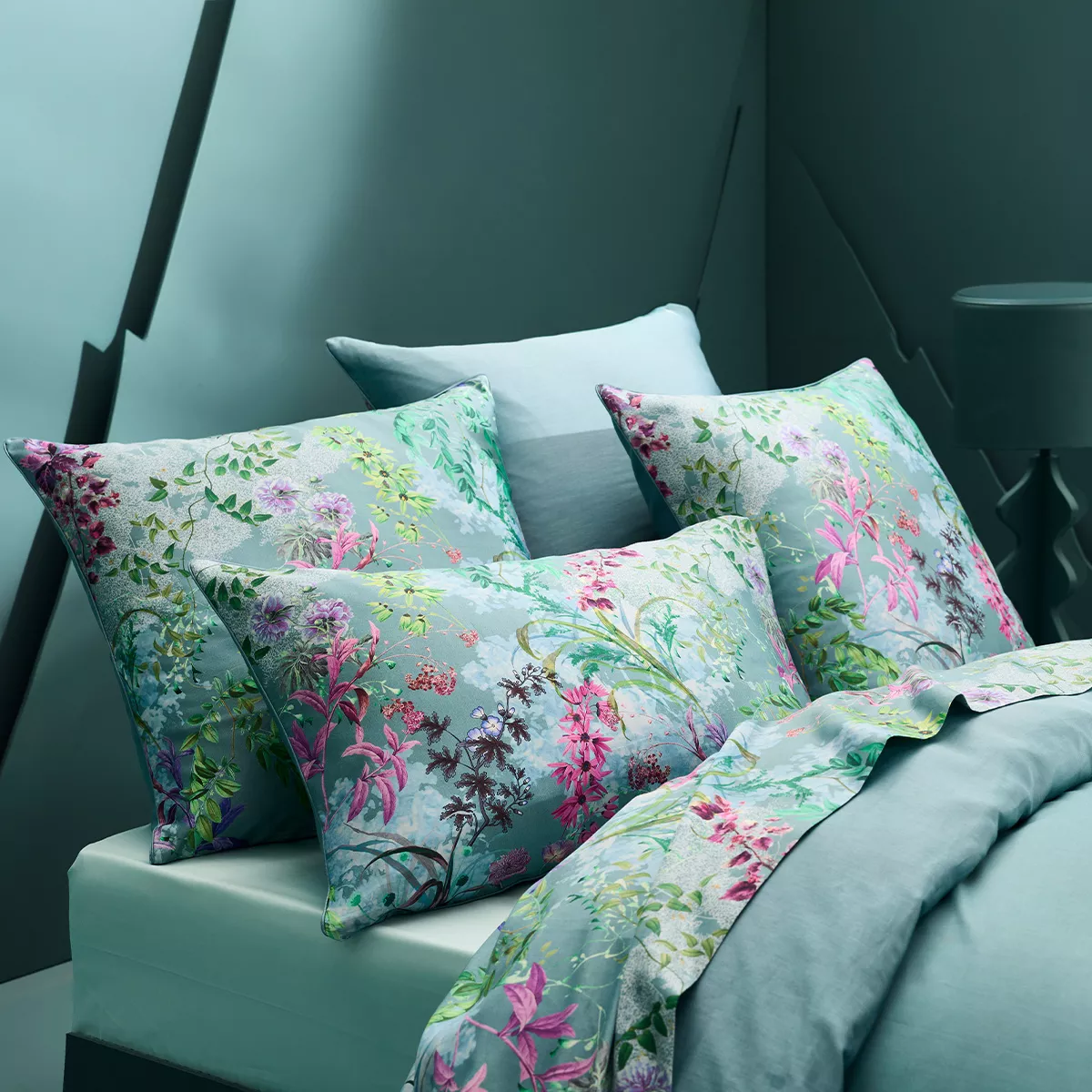 Lot de 2 taies satin de coton 90 fils OMBRES BOISEES, GARNIER THIEBAUT