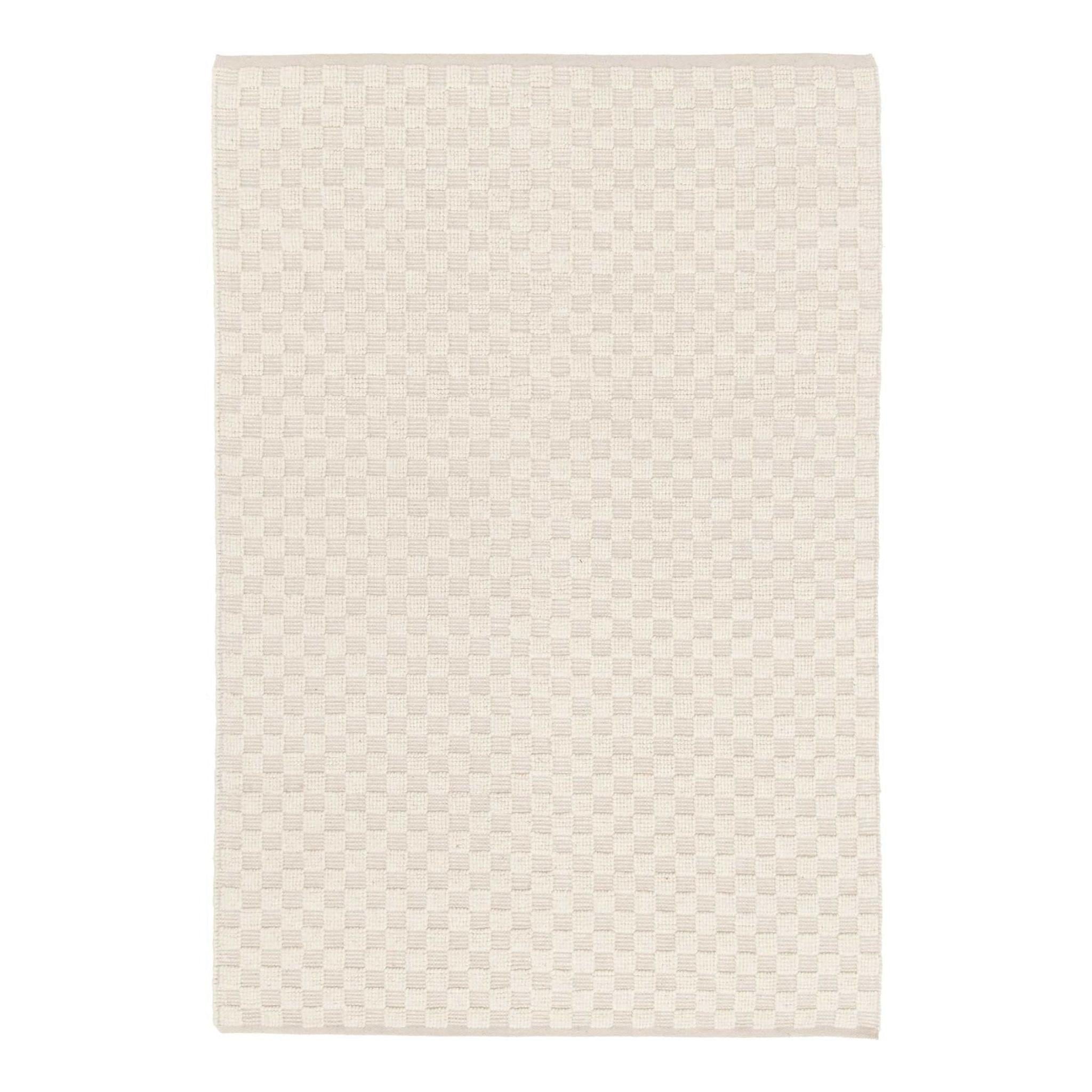 Tapis en laine et coton a carreaux fait main GABIN, AFK LIVING
