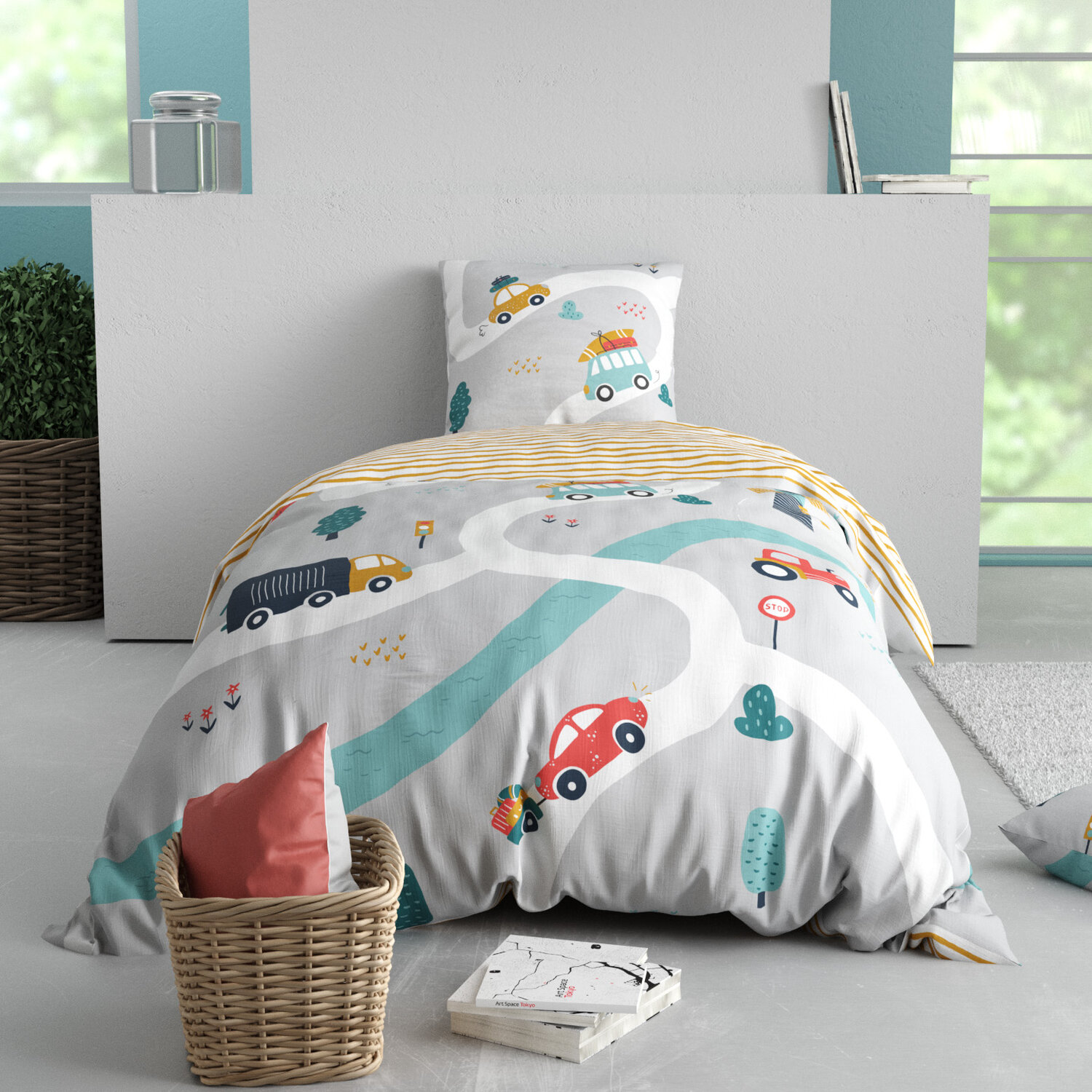 Parure de lit enfant coton, ROADIES, C DESIGN HOME TEXTILE