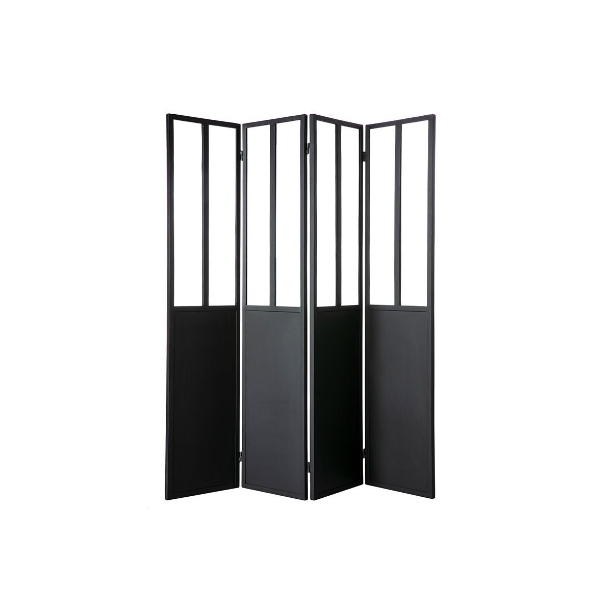 verriere atelier industrielle 4 ventaux en metal et verre rack