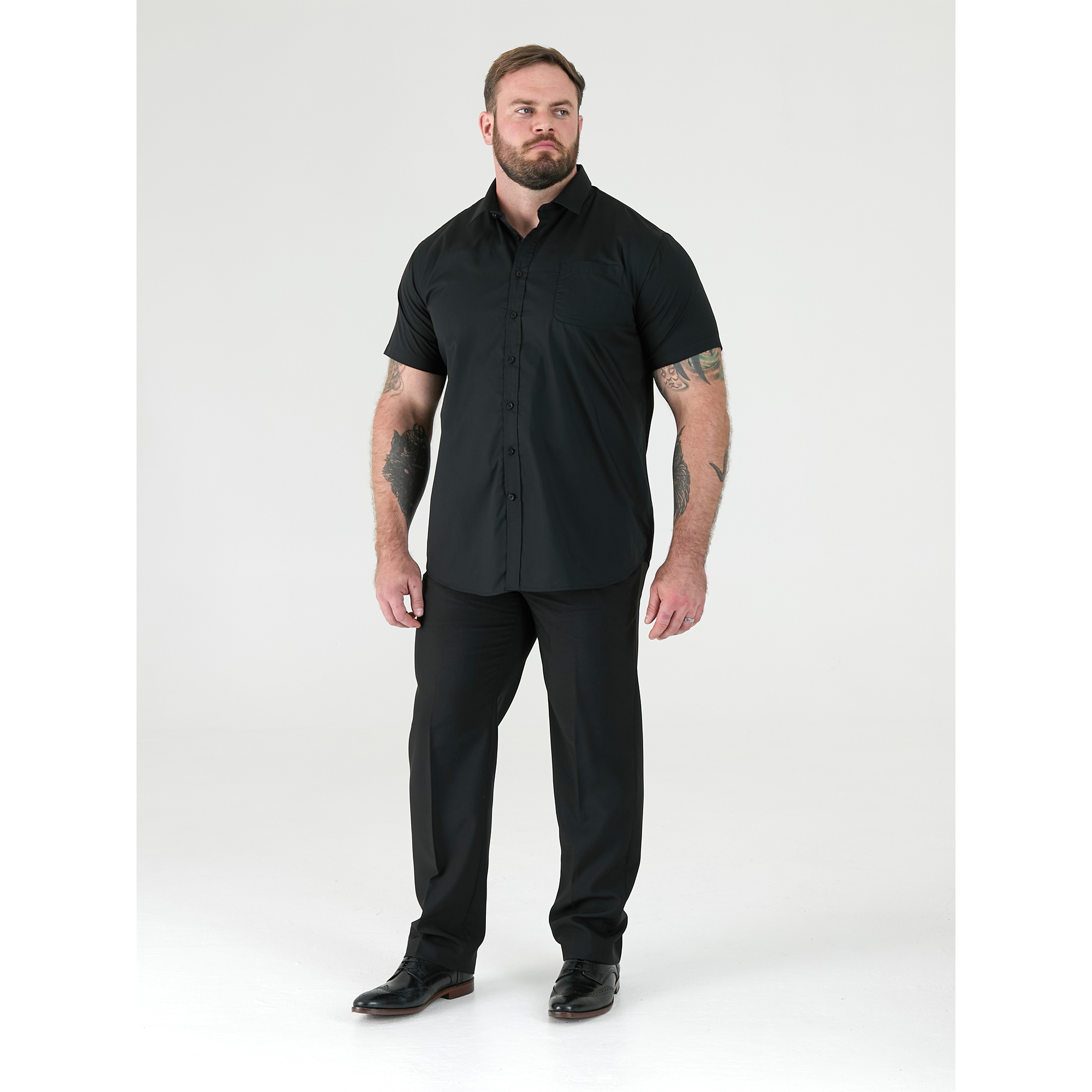 Chemise unie manches courtes grande taille AERON, DUKE