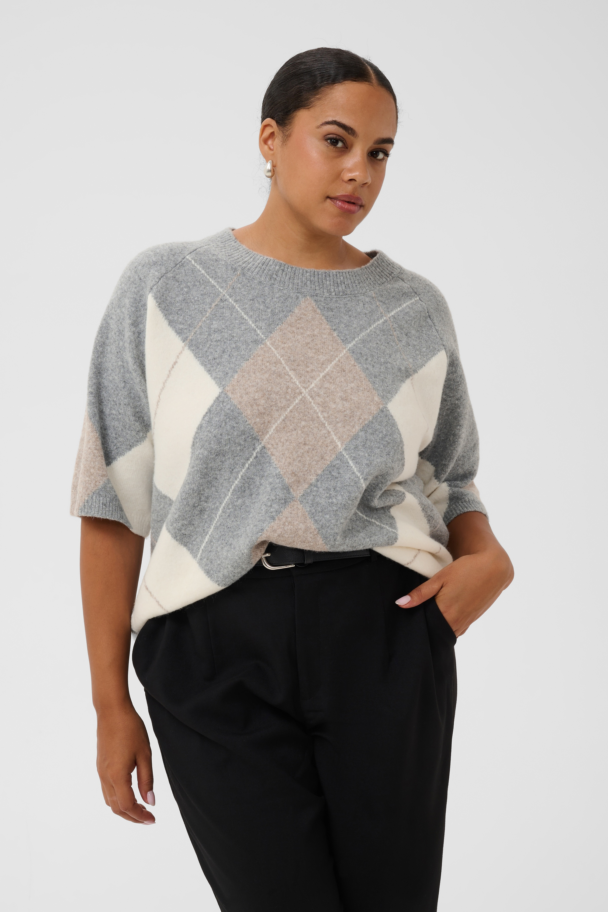 Pullover tricoté, KAFFE CURVE