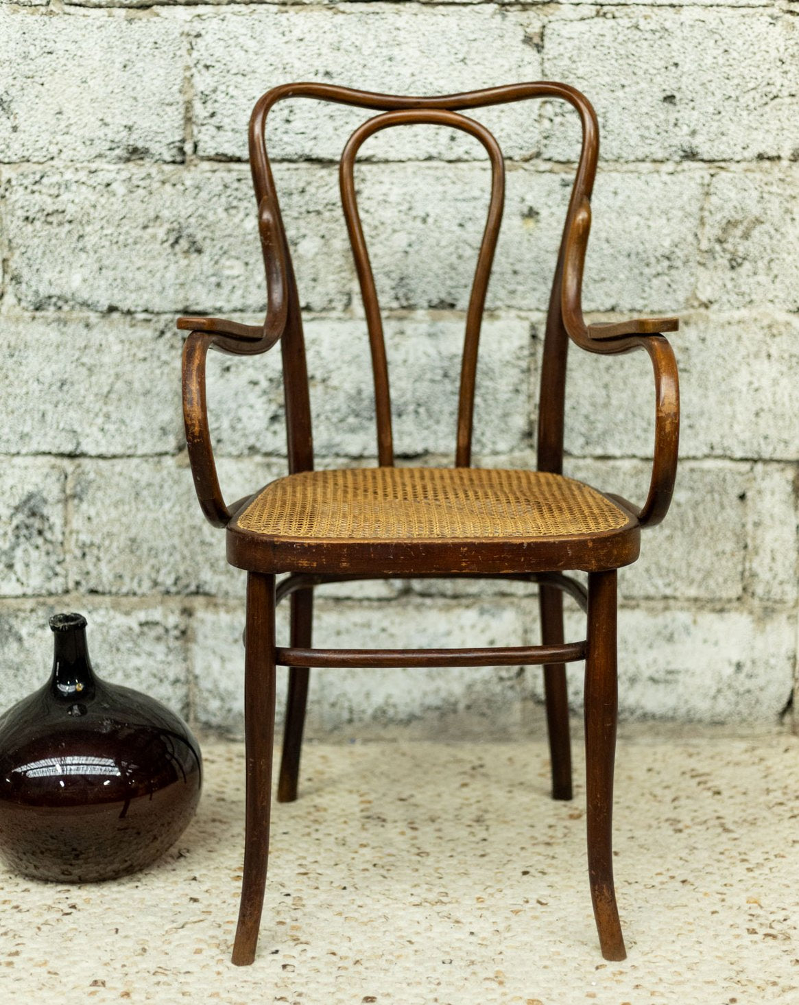 Fauteuil au joli cannage Ernest N°1505 - Bon état, DEBONGOUT