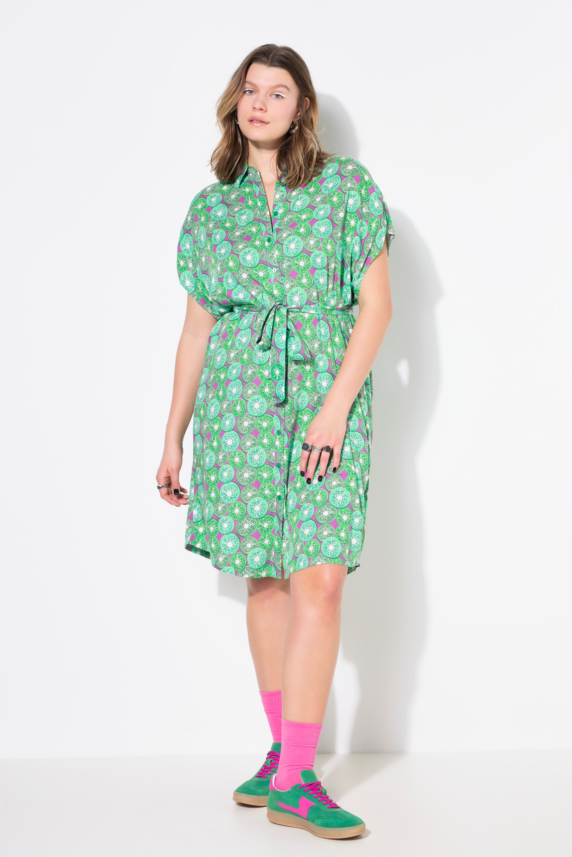 Robe-chemisier longueur midi, imprimé fruits, STUDIO UNTOLD