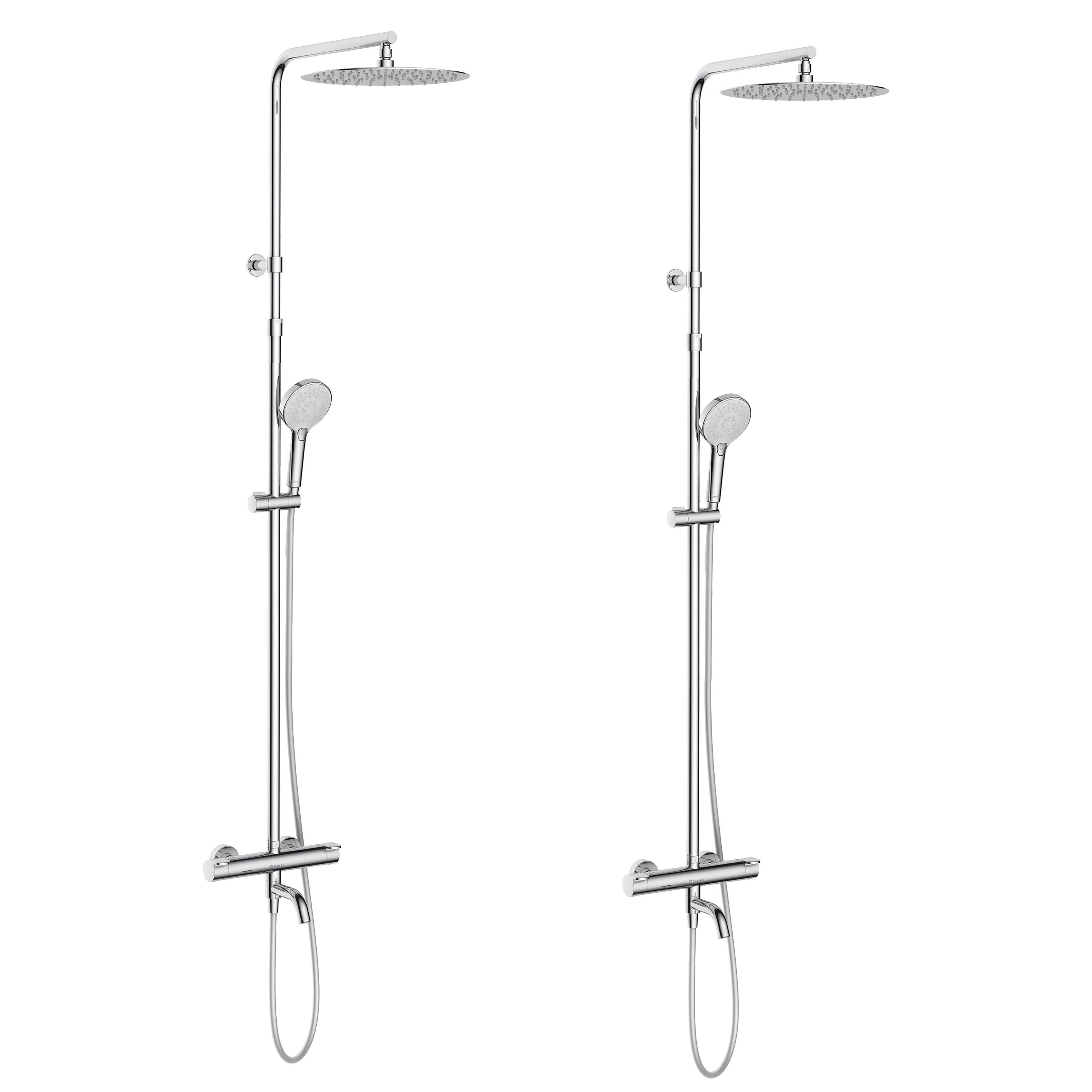 Lot de 2 colonnes de douche/bain thermostatique, ICONE, SENSEA