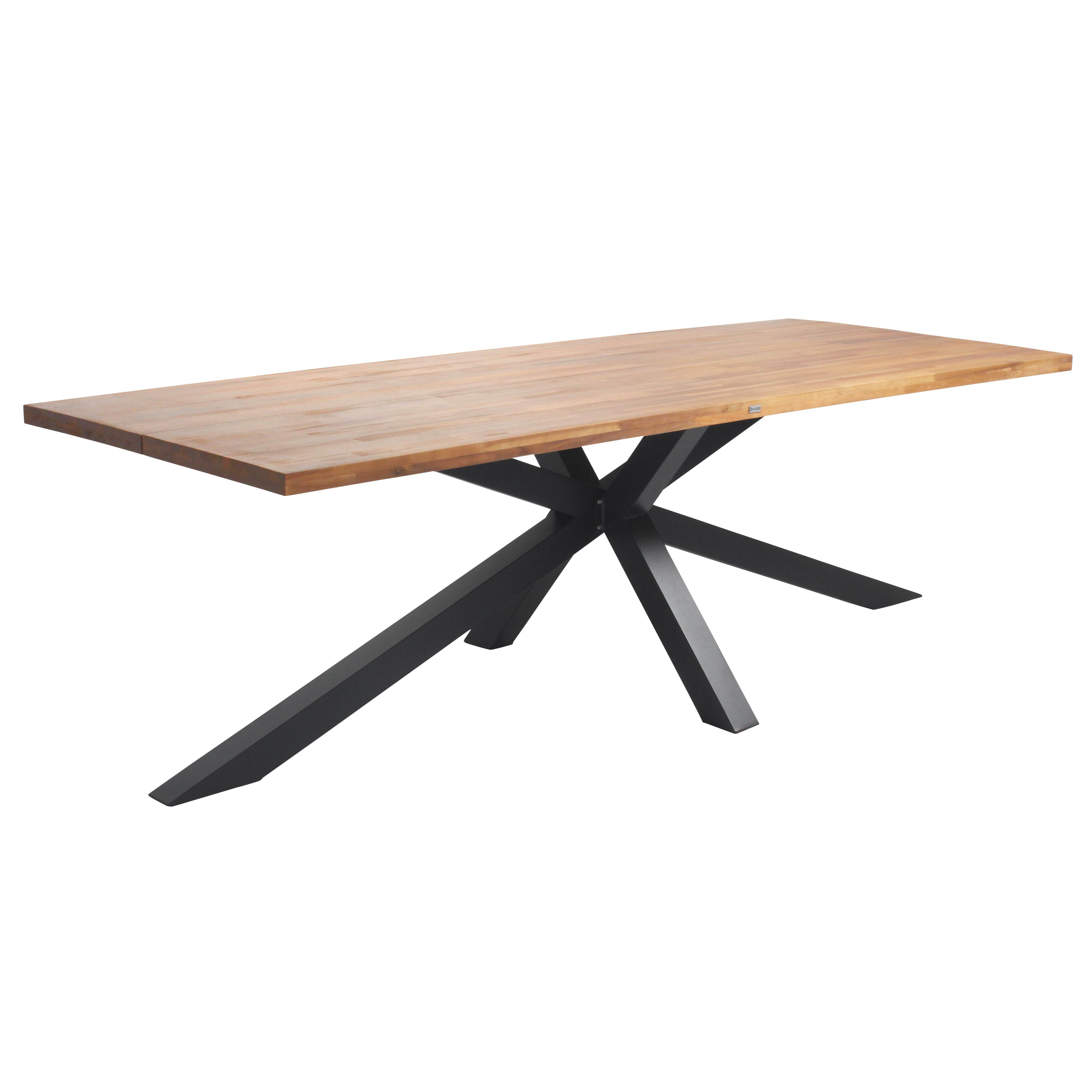 Table de jardin en bois d'acacia FSC 10 personnes, STELLA, OVIALA