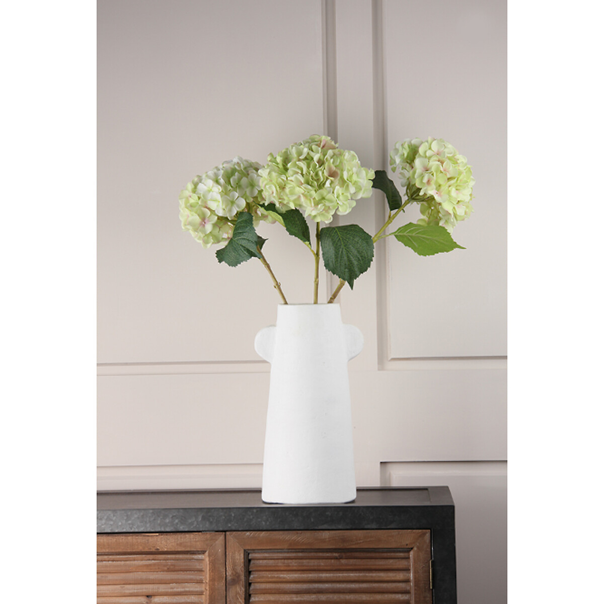 Pack of 3 Artificial Green Hydrangea Stems, SO'HOME