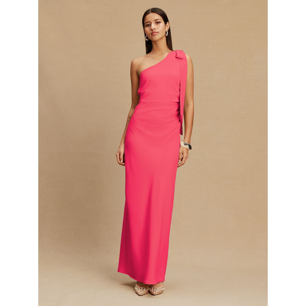 Robe demoiselle d’honneur asymétrique à nœud, NEXT