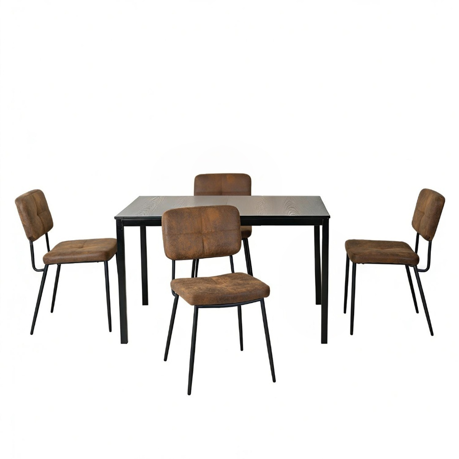 Ensemble de table à manger extensible à allonge avec 4 chaises, BARI4PCSSET, MEUBLES COSY