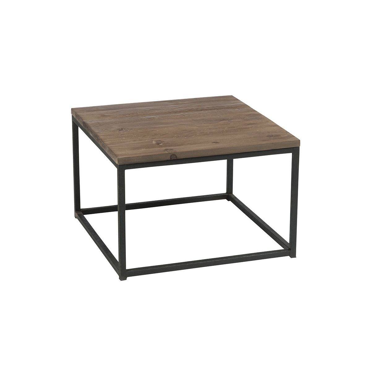 table basse minimaliste en bois et metal alexia