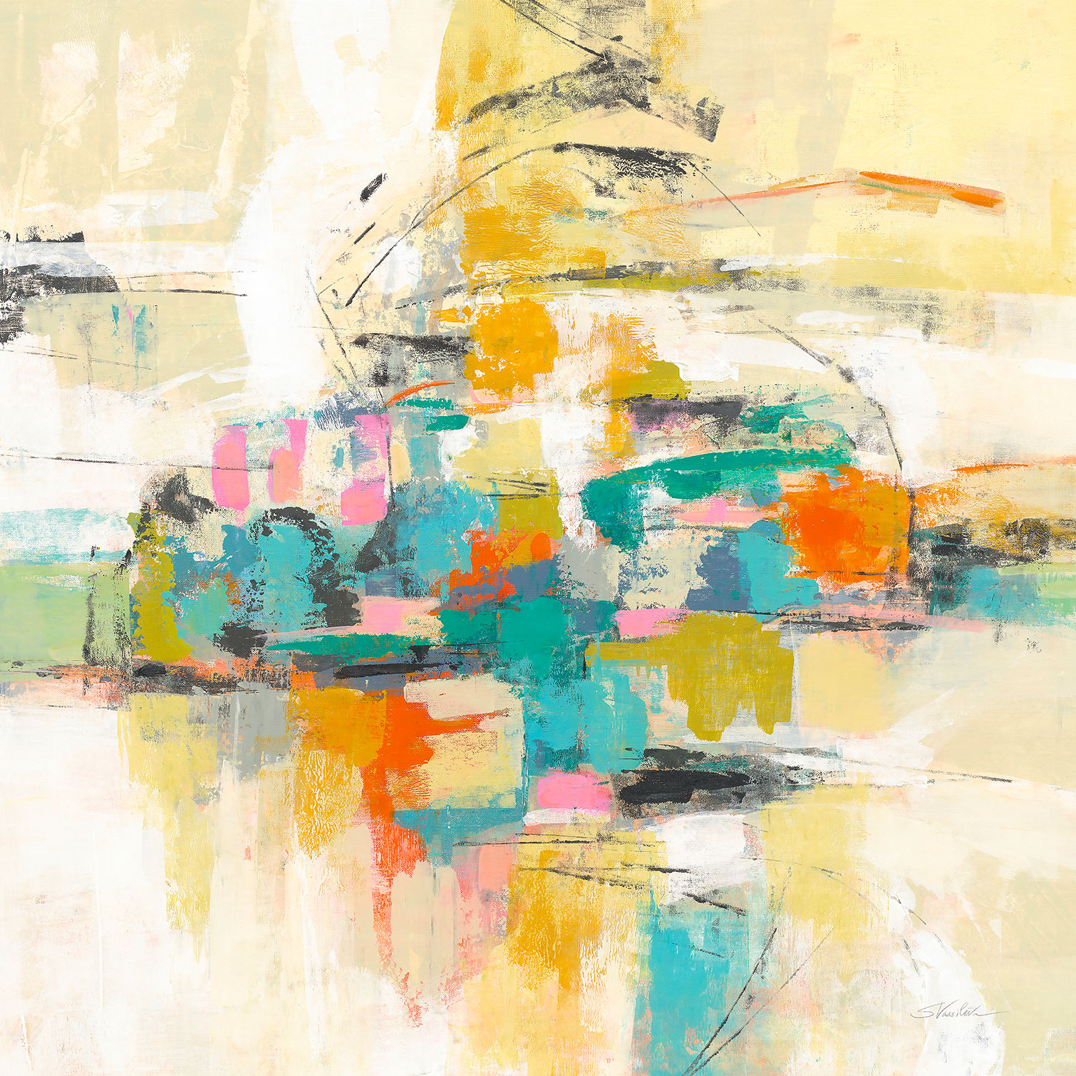Tableau Peintur sur soie, HEXOA