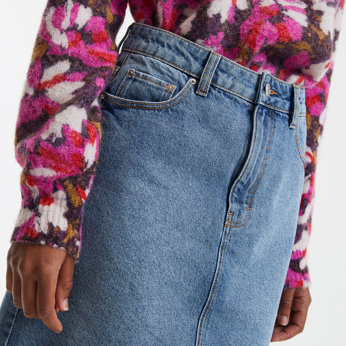Jupe Courte Anti-flirt En Jean - Bleu Argenté Brillant - Taille M (3) - Denim - Neuf Avec étiquettes
