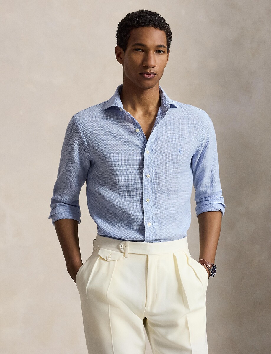 Camicia in lino, Custom Fit, POLO RALPH LAUREN