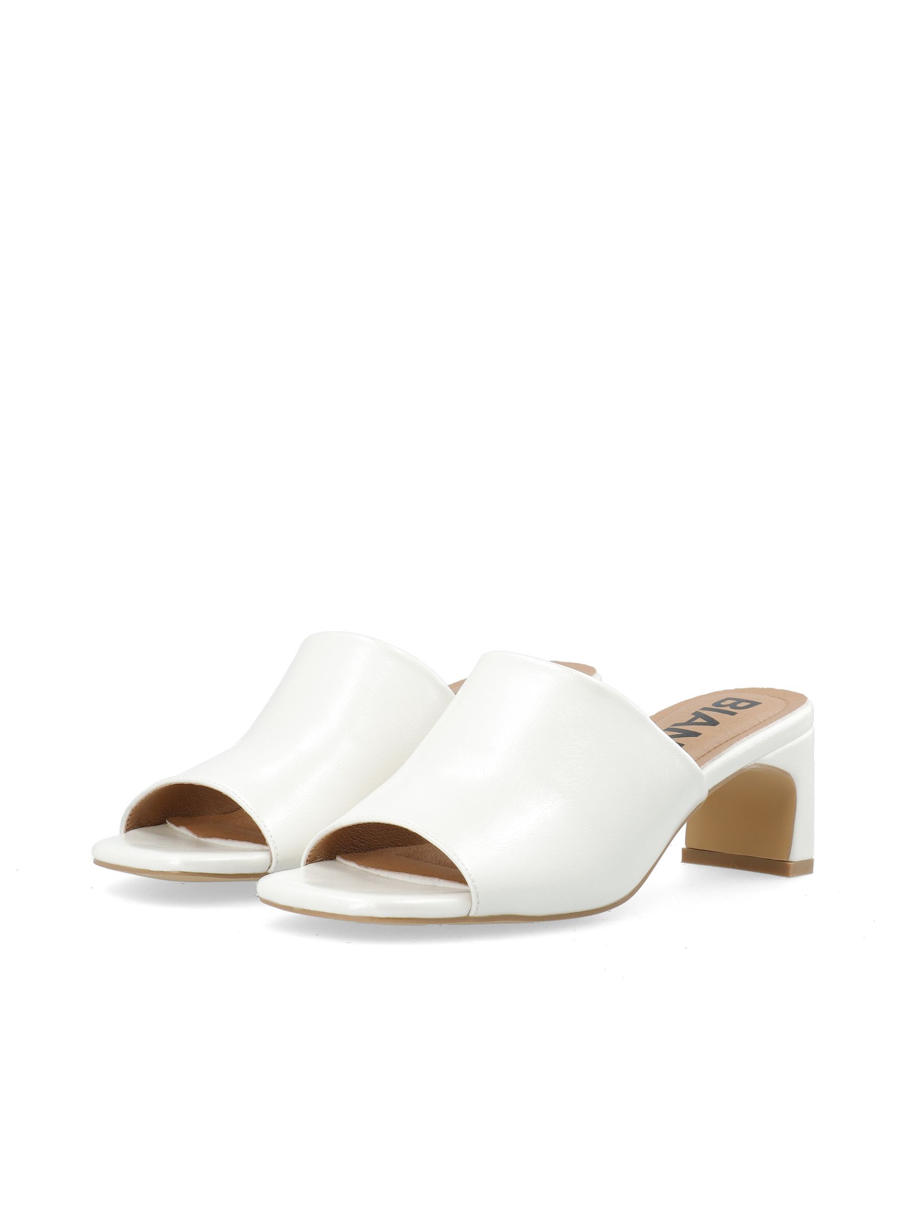 Mules À Talons, BIANCO