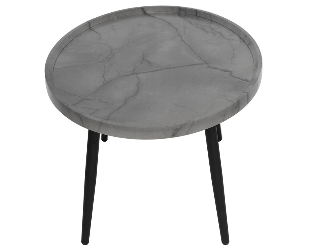 Table basse effet marbre 80 cm, HELSINKI, BEST MOBILIER