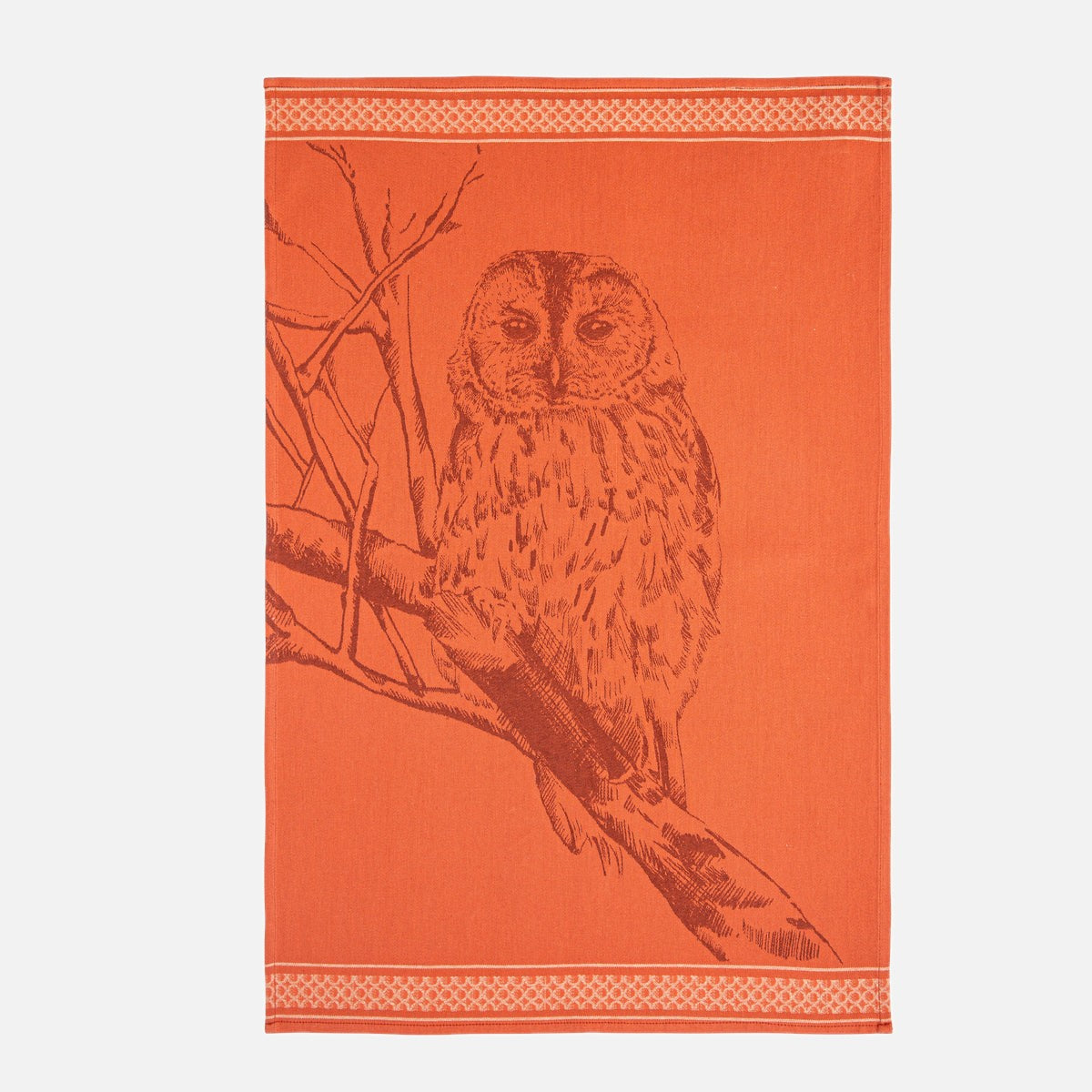 Torchon jacquard en coton CHOUETTE, COUCKE