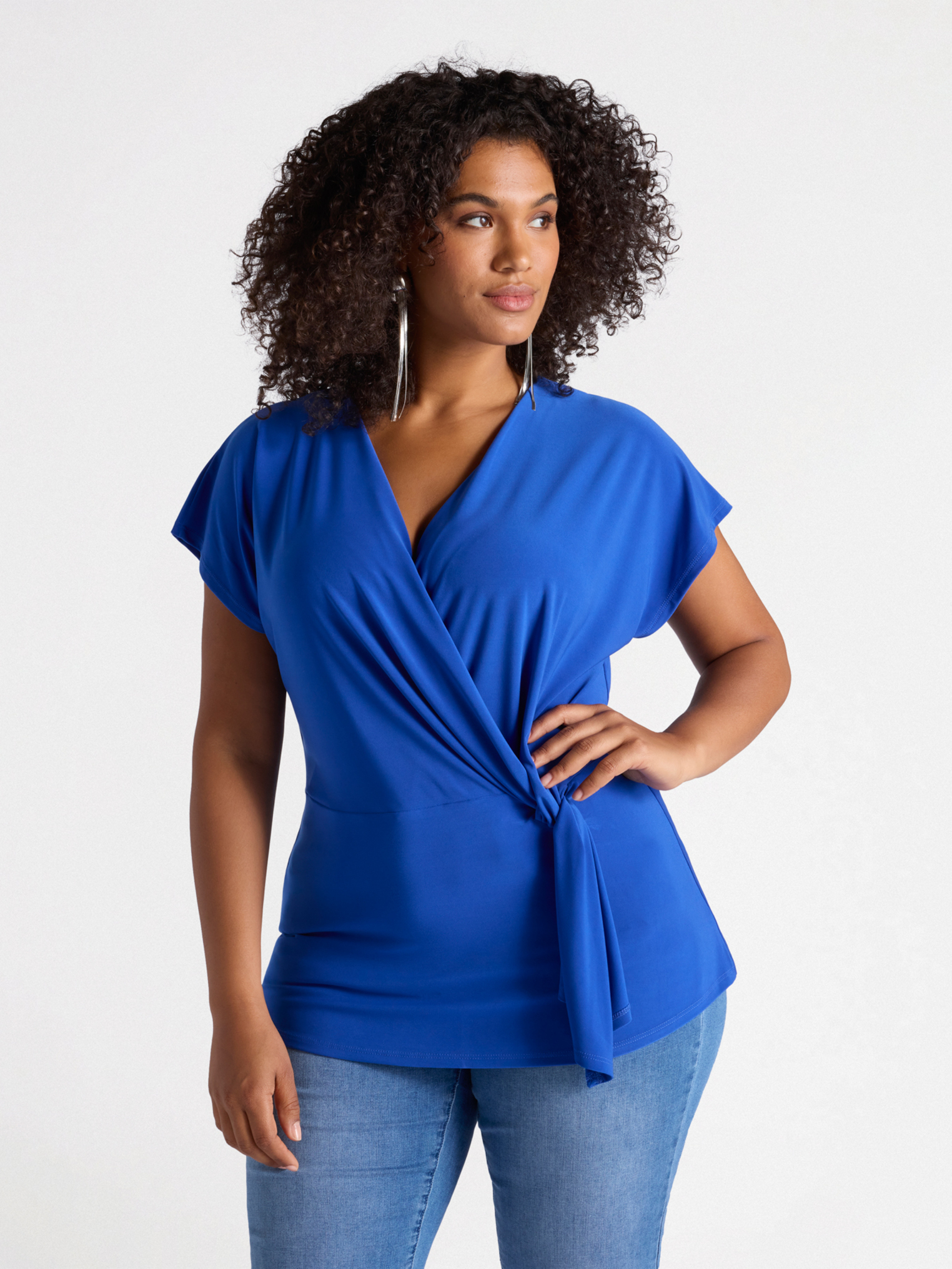 T-shirt avec croisé, FIORELLA RUBINO