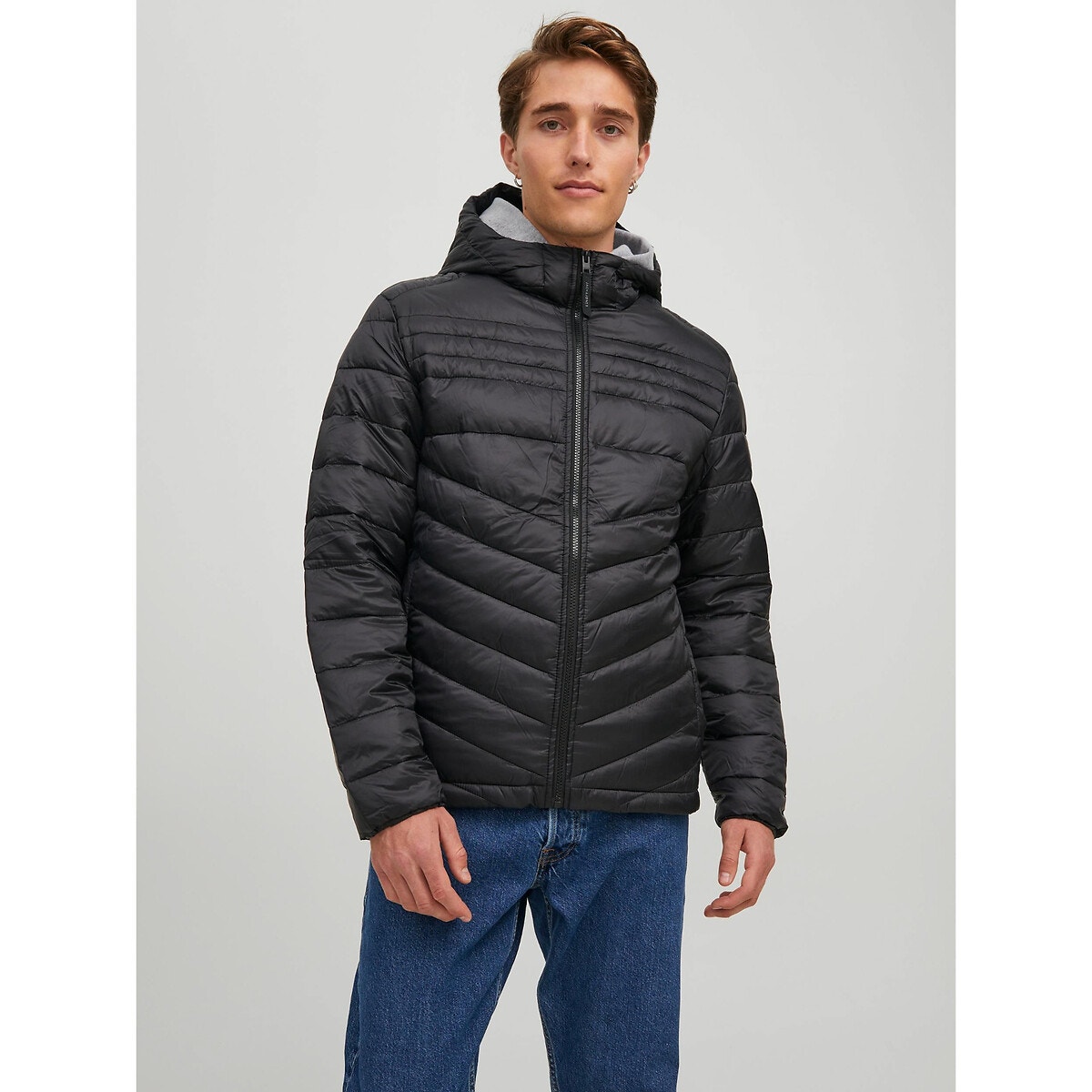 Blouson noir hotsell capuche homme