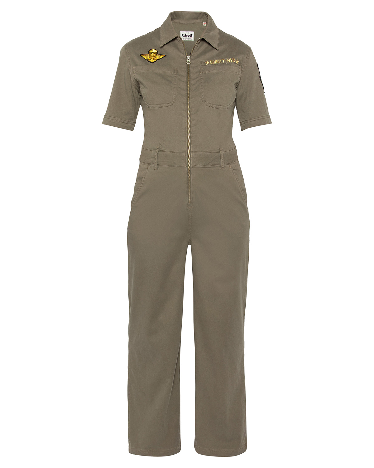 Army short-sleeved jumpsuit, SCHOTT