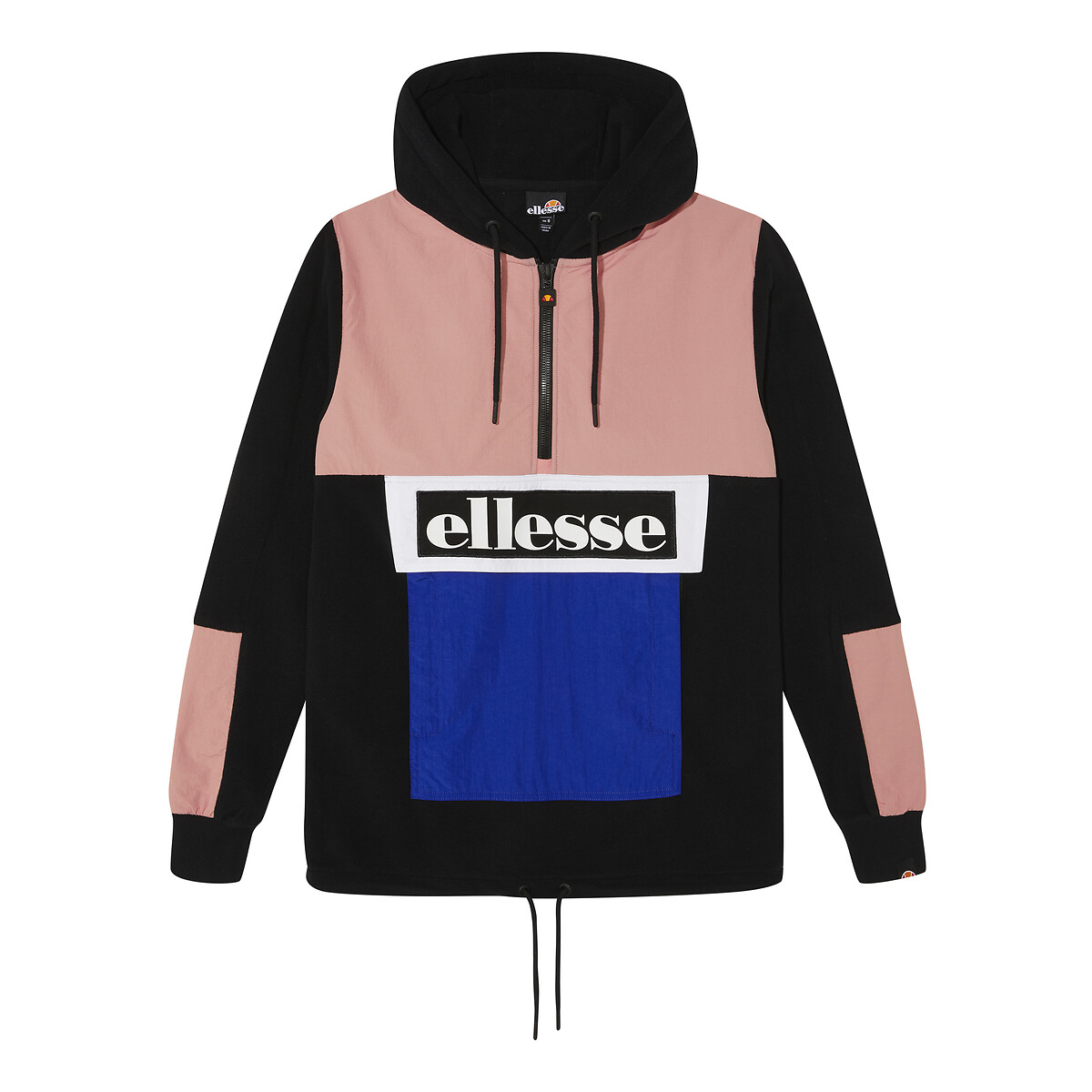 Uitgebreid Aja dinosaurus Sweater met kap, logo vooraan zwart/roze/blauw Ellesse | La Redoute