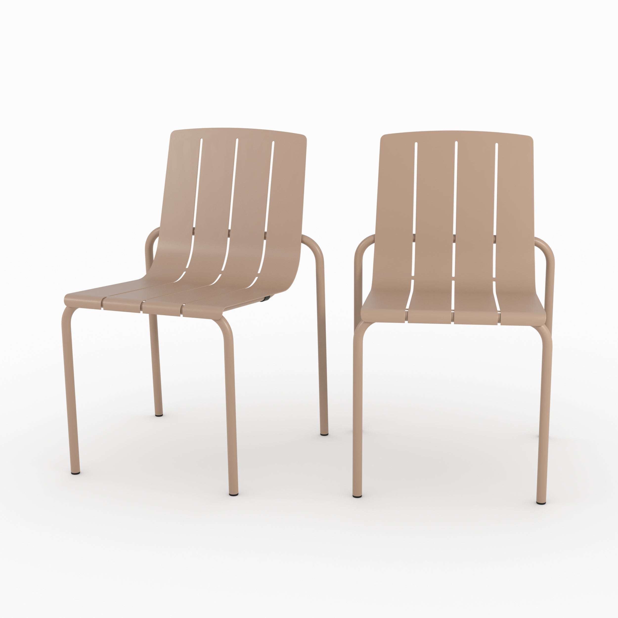 Lot de 2 chaises de jardin en métal - SUNA, MAISON PAVANE