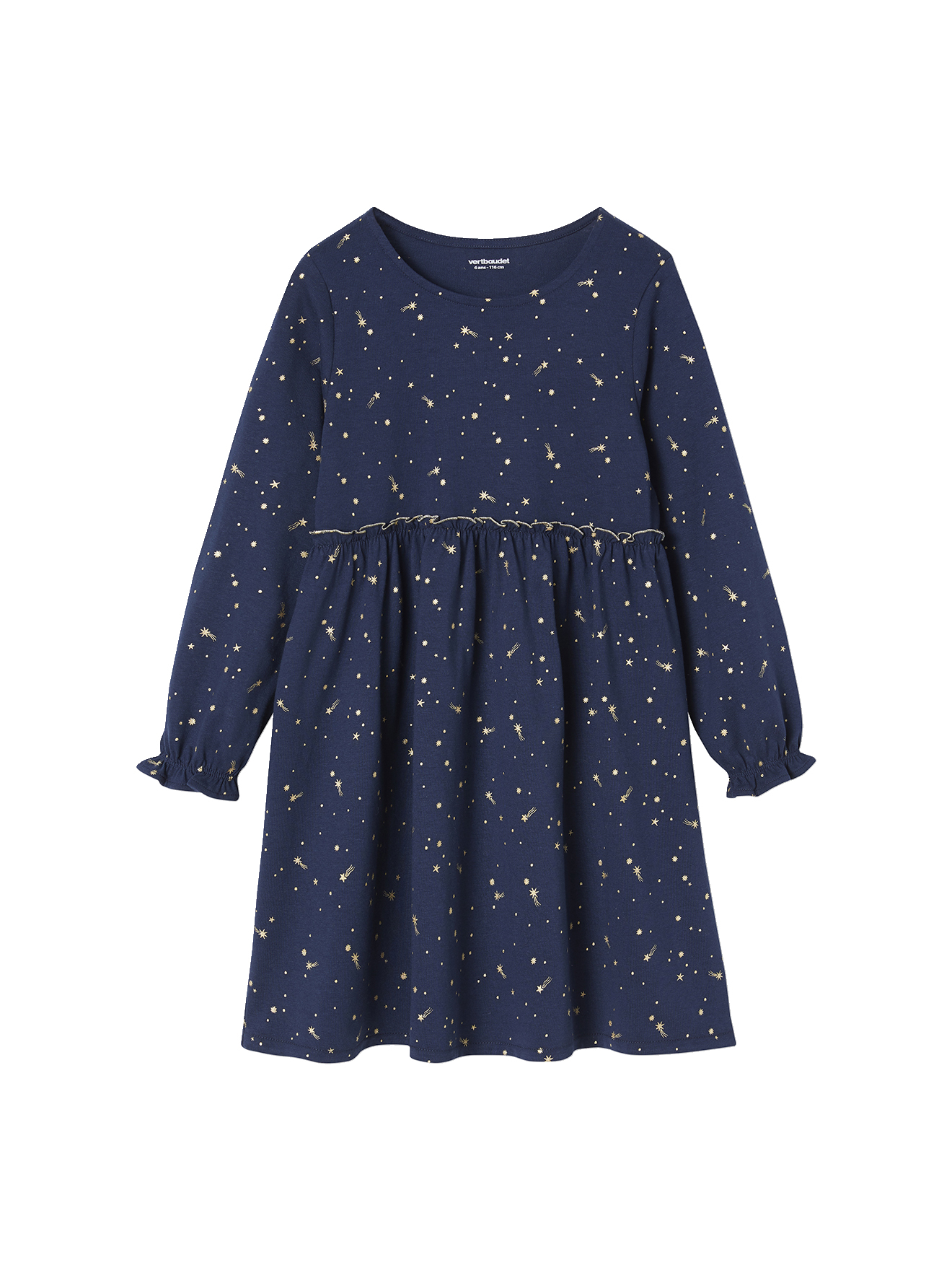 Robe de fête motifs étoiles irisés, VERTBAUDET