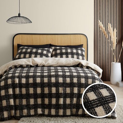 Cosy Borg Sherpa Cotton Duvet Cover and Pillowcase Set CATHERINE LANSFIELD